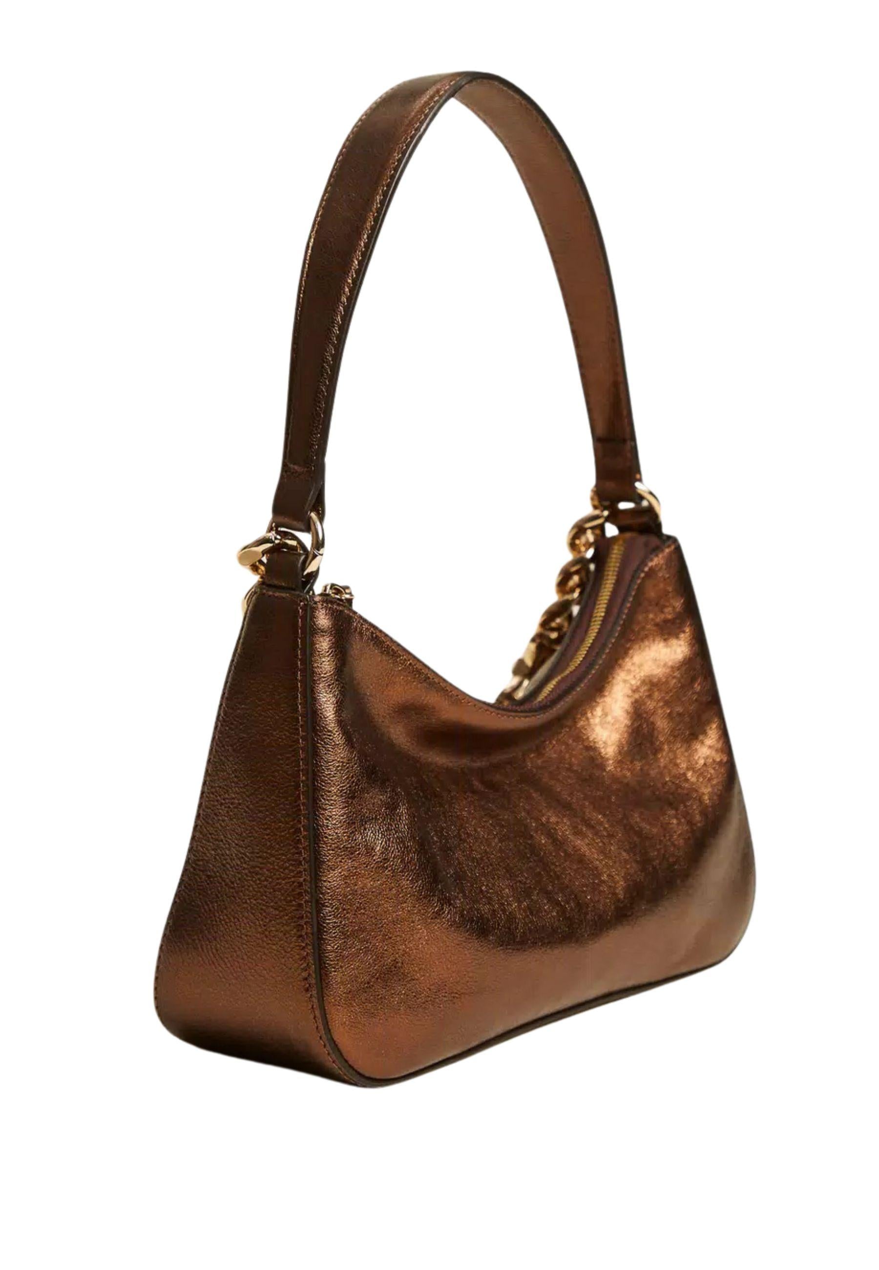 Borsa 'Liliane' media in pelle laminata 