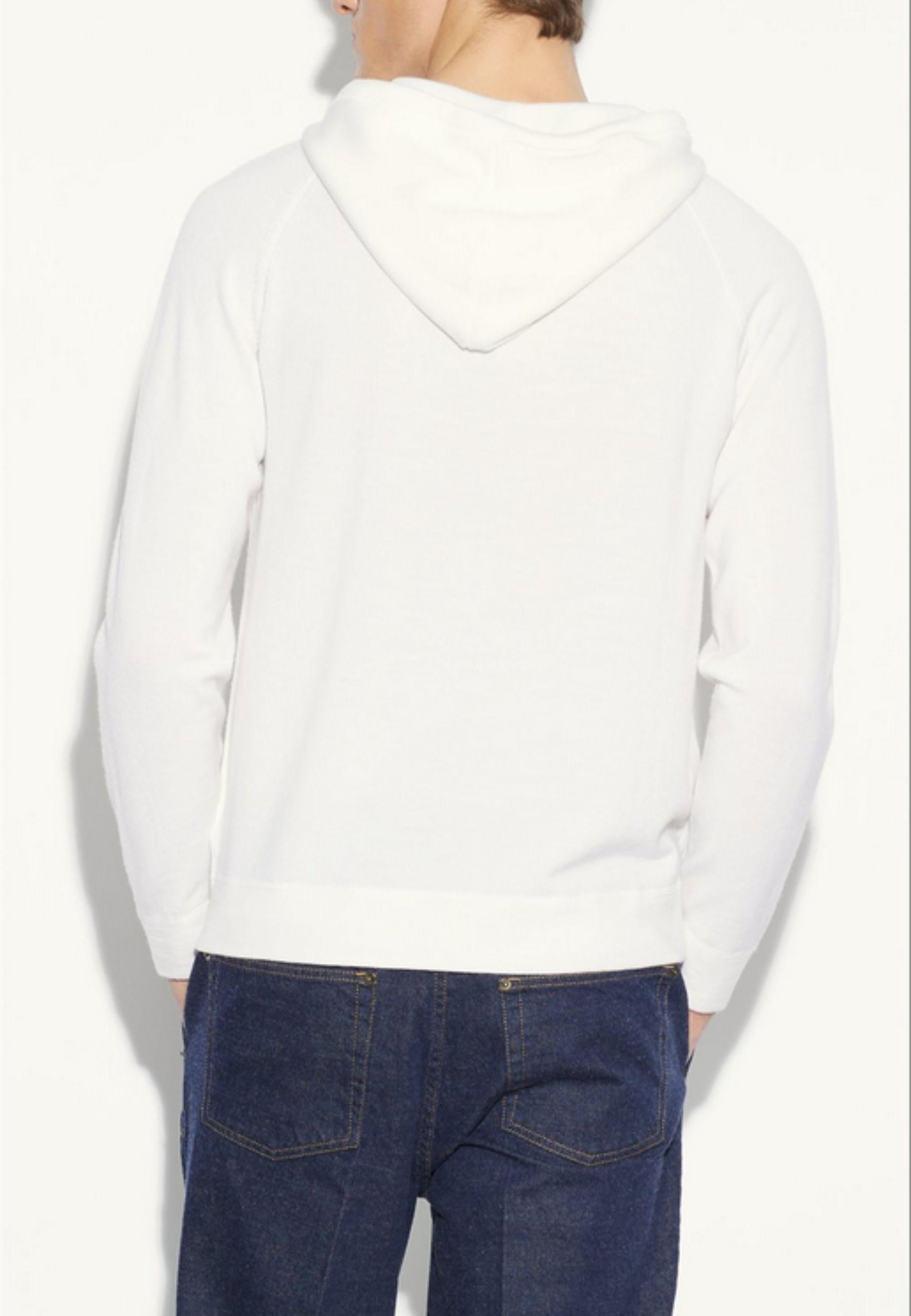 Maglia con cappuccio in lana merinos extrafine 