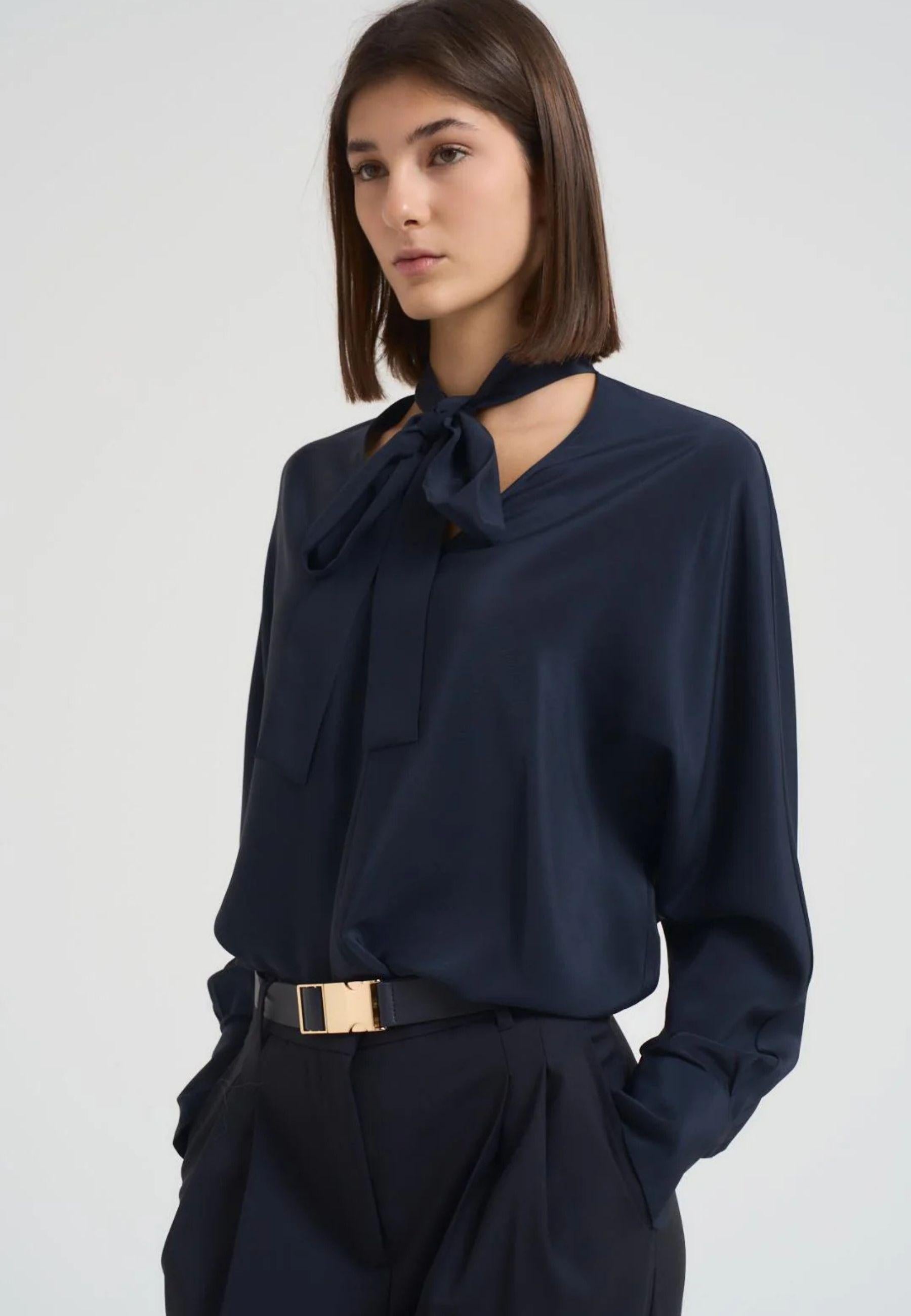 Max Mara Studio - Blusa in seta con fusciacca 