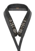 Max Mara Colletto PALMI in lana con strass - Grigio