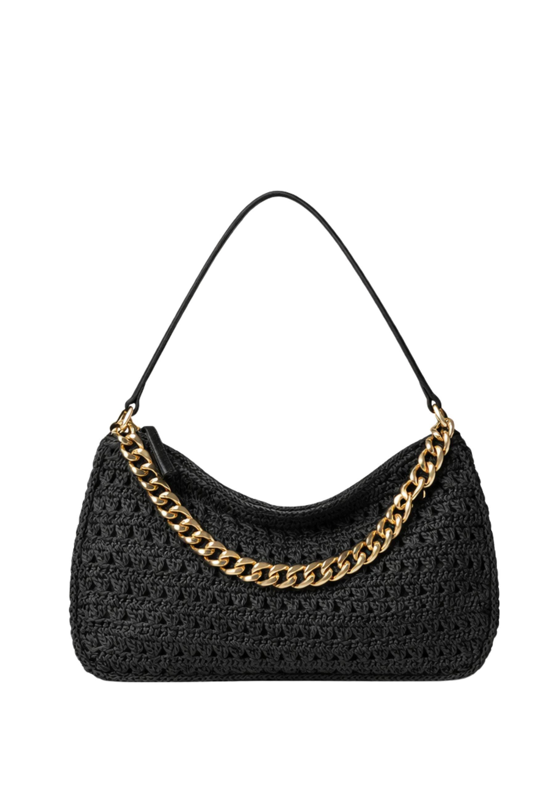 Borsa Hobo "Liliane" Grande in Rafia Crochet 
