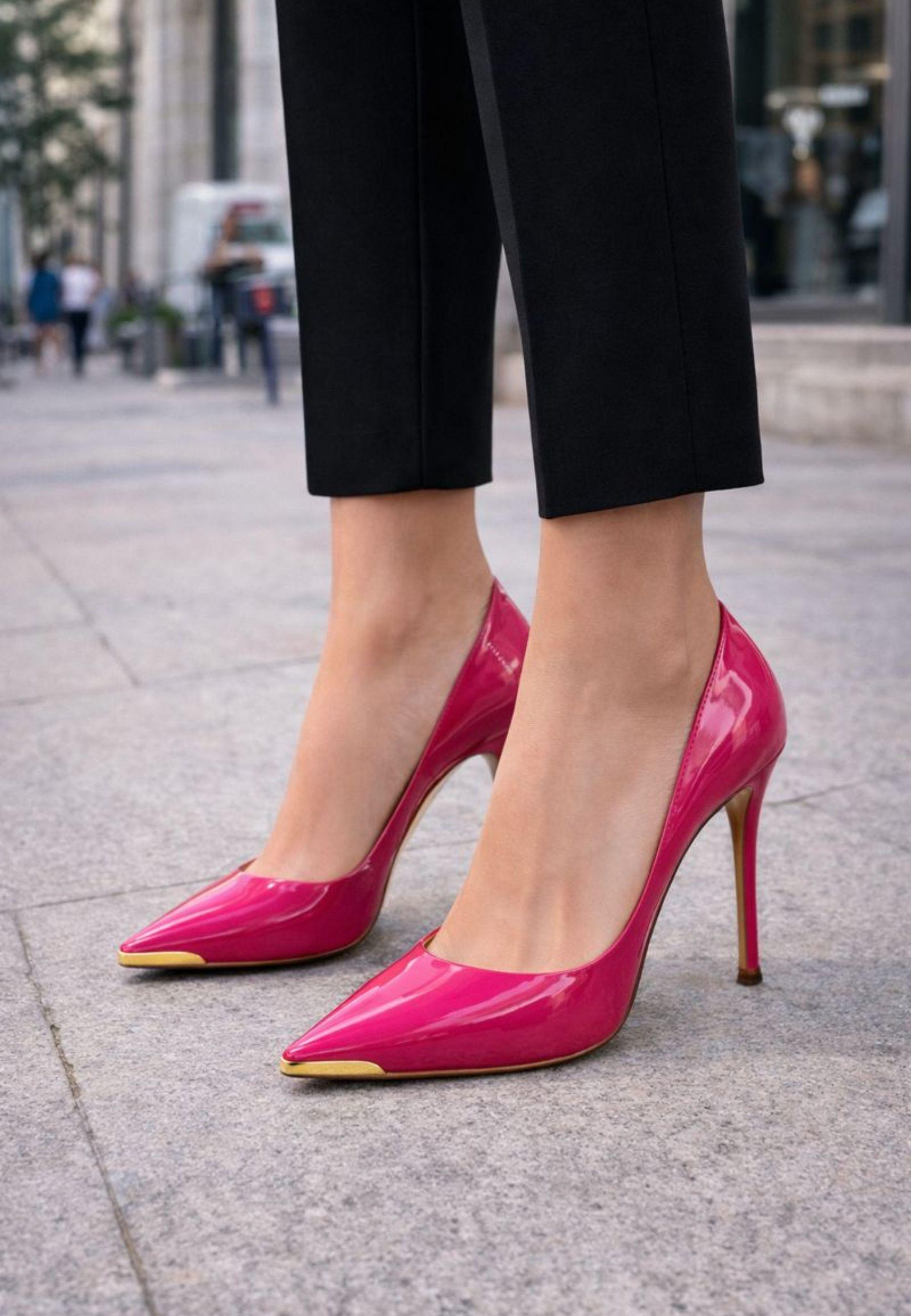 Décolleté donna FRANCESCO SACCO in vernice - tacco 10 cm 