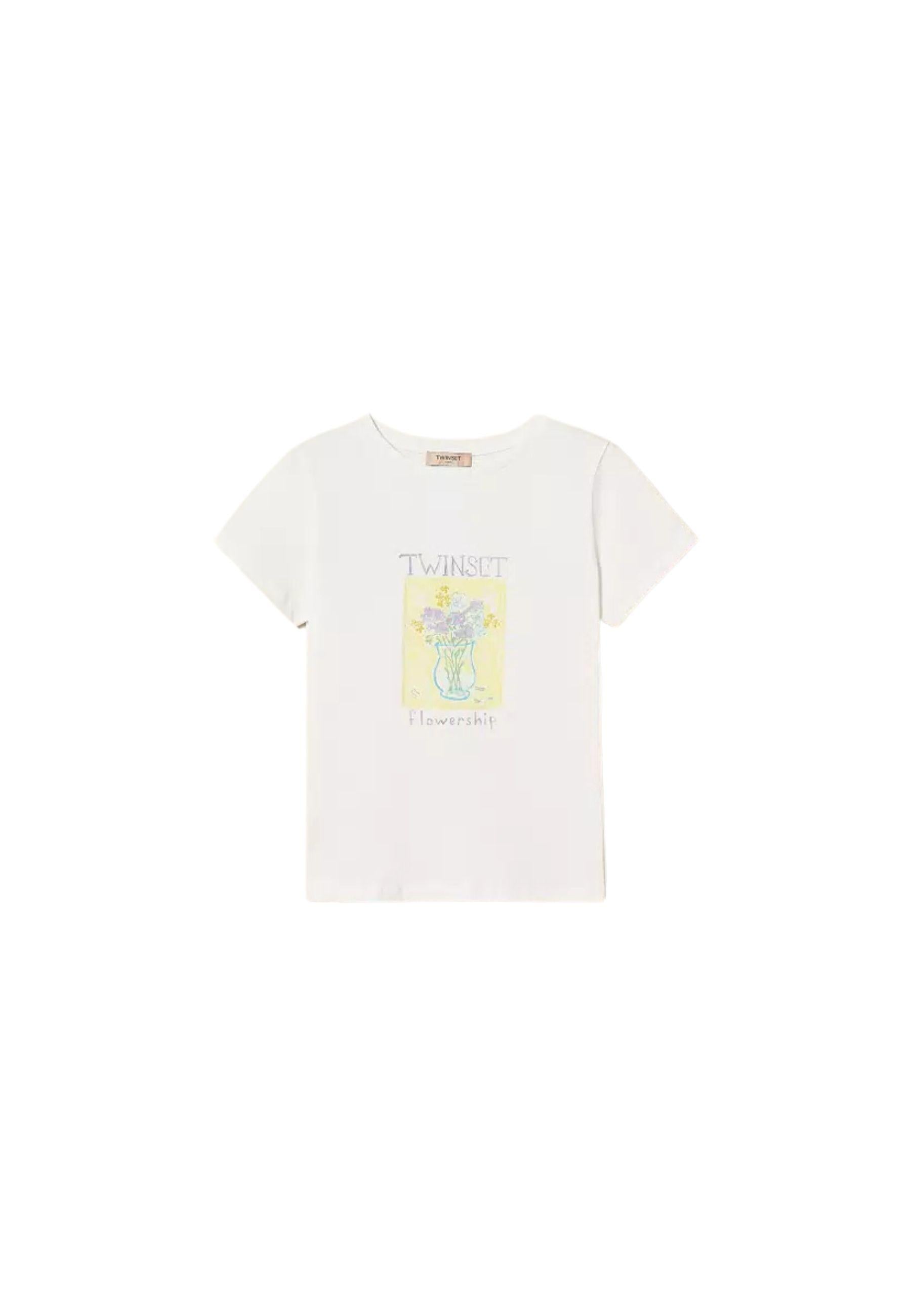 T-shirt regular con stampa Twinset 