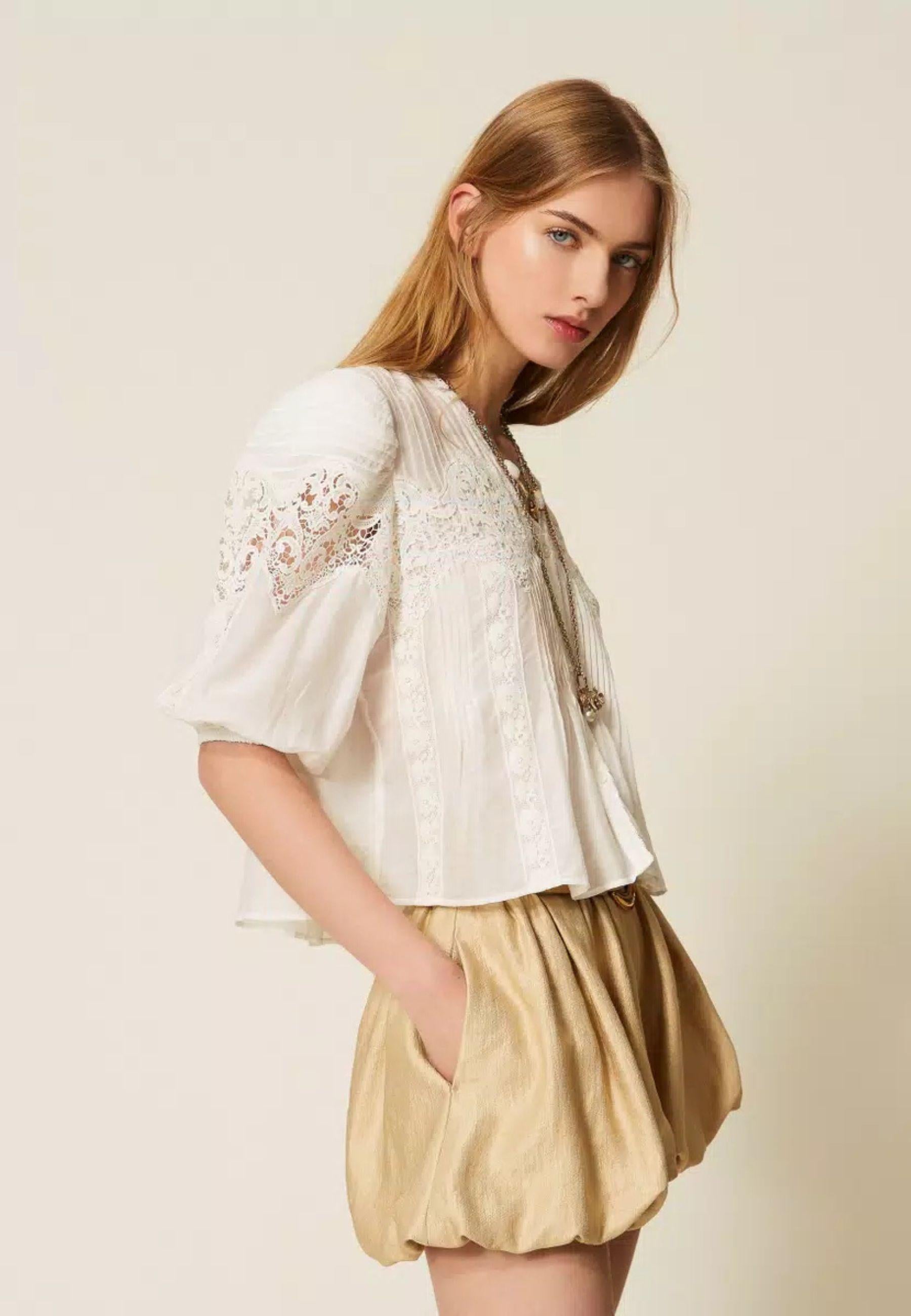 Camicia in mussola di misto seta 