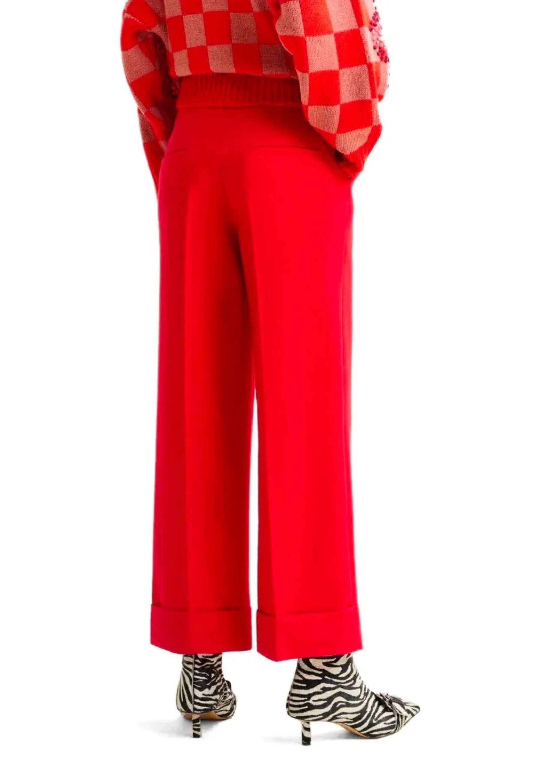 Essentiel Antwerp - Pantalone Cropped IMO Rosso 