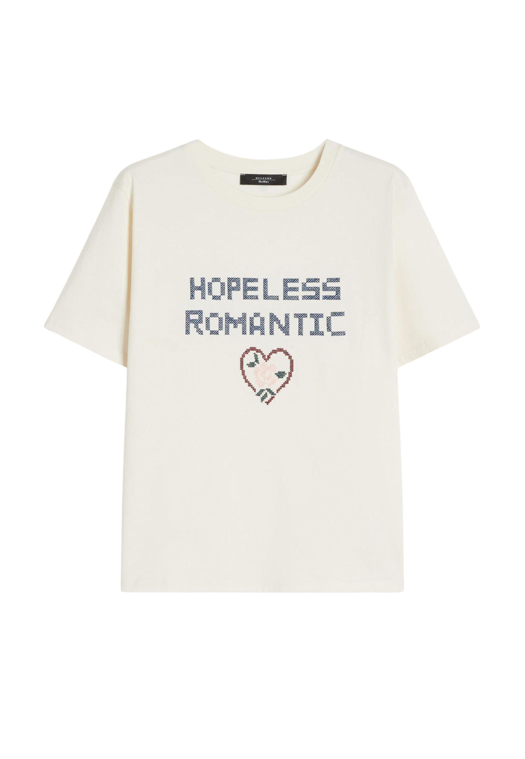 Weekend Max Mara - T-shirt in jersey di cotone con ricami 