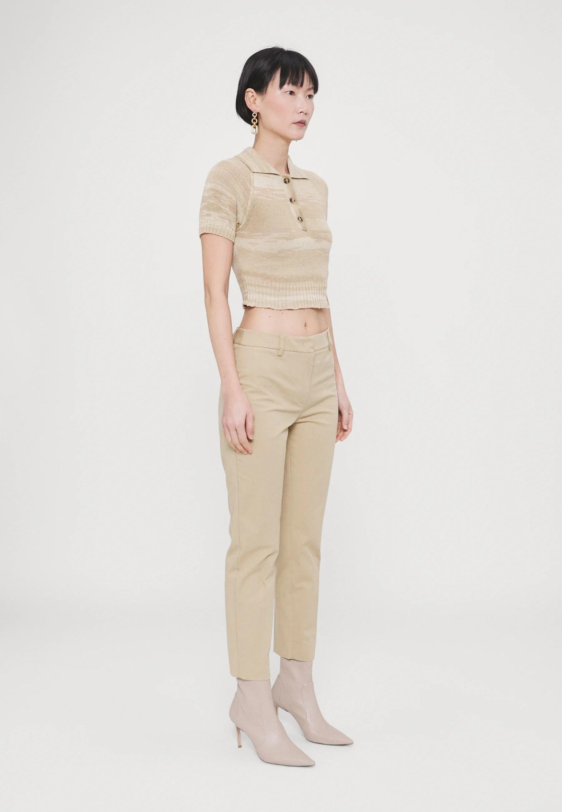 Pantalone slim fit in gabardina stretch 