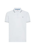Polo con dettagli a contrasto in cotone bianco