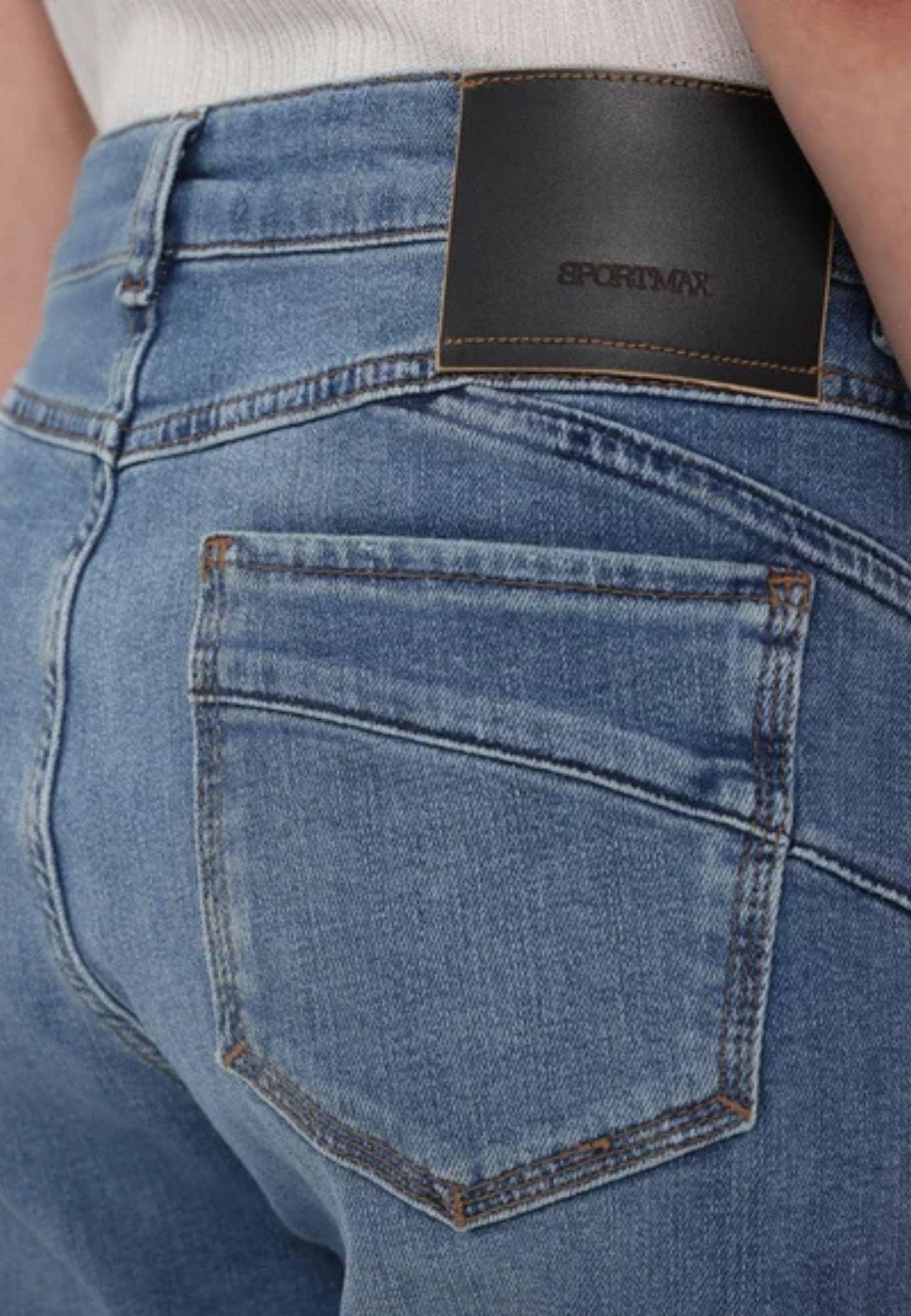 Sportmax - Jeans NAVATA a sigaretta in denim blu 