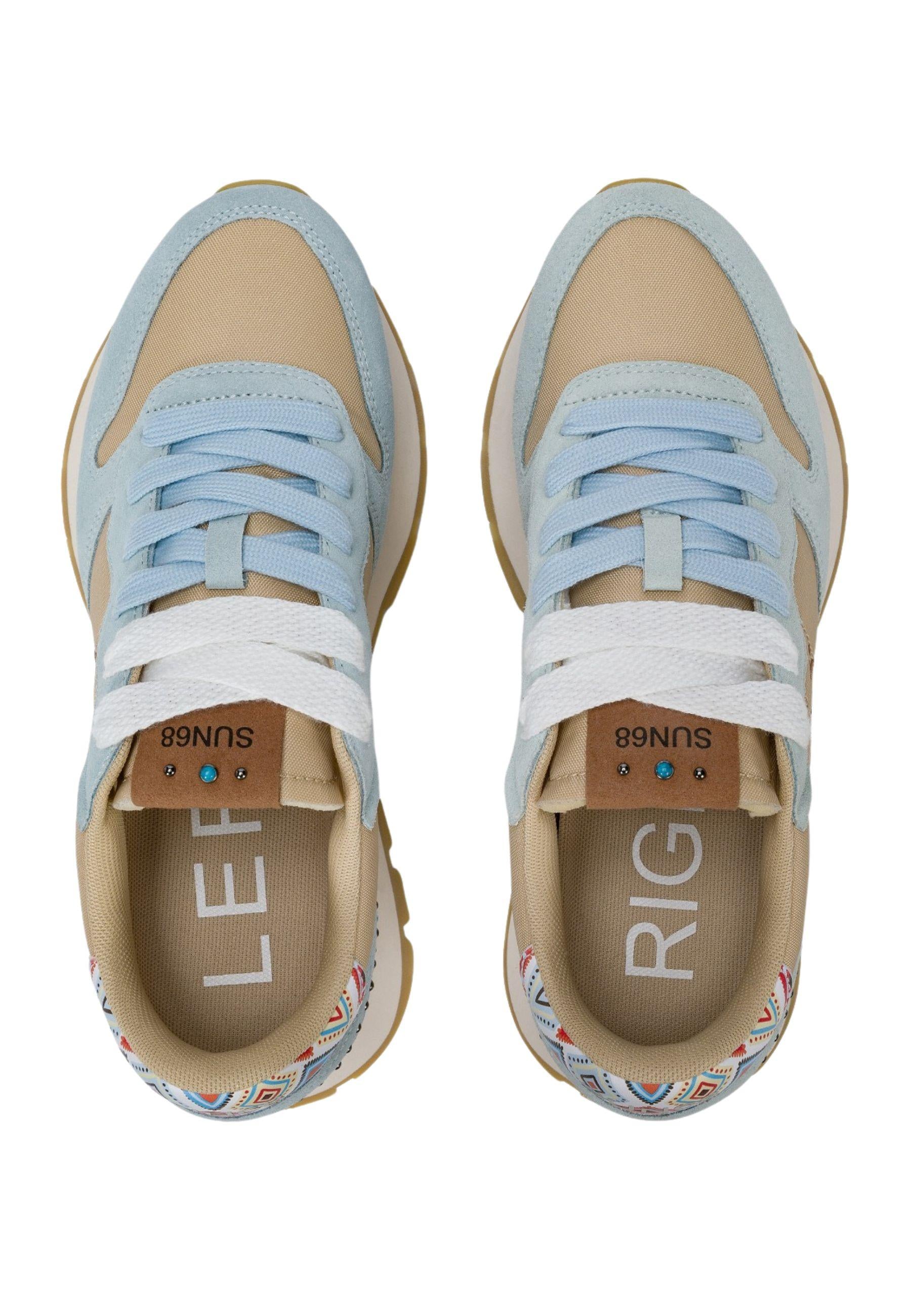 Sneaker running lifestyle in suede e tessuto 
