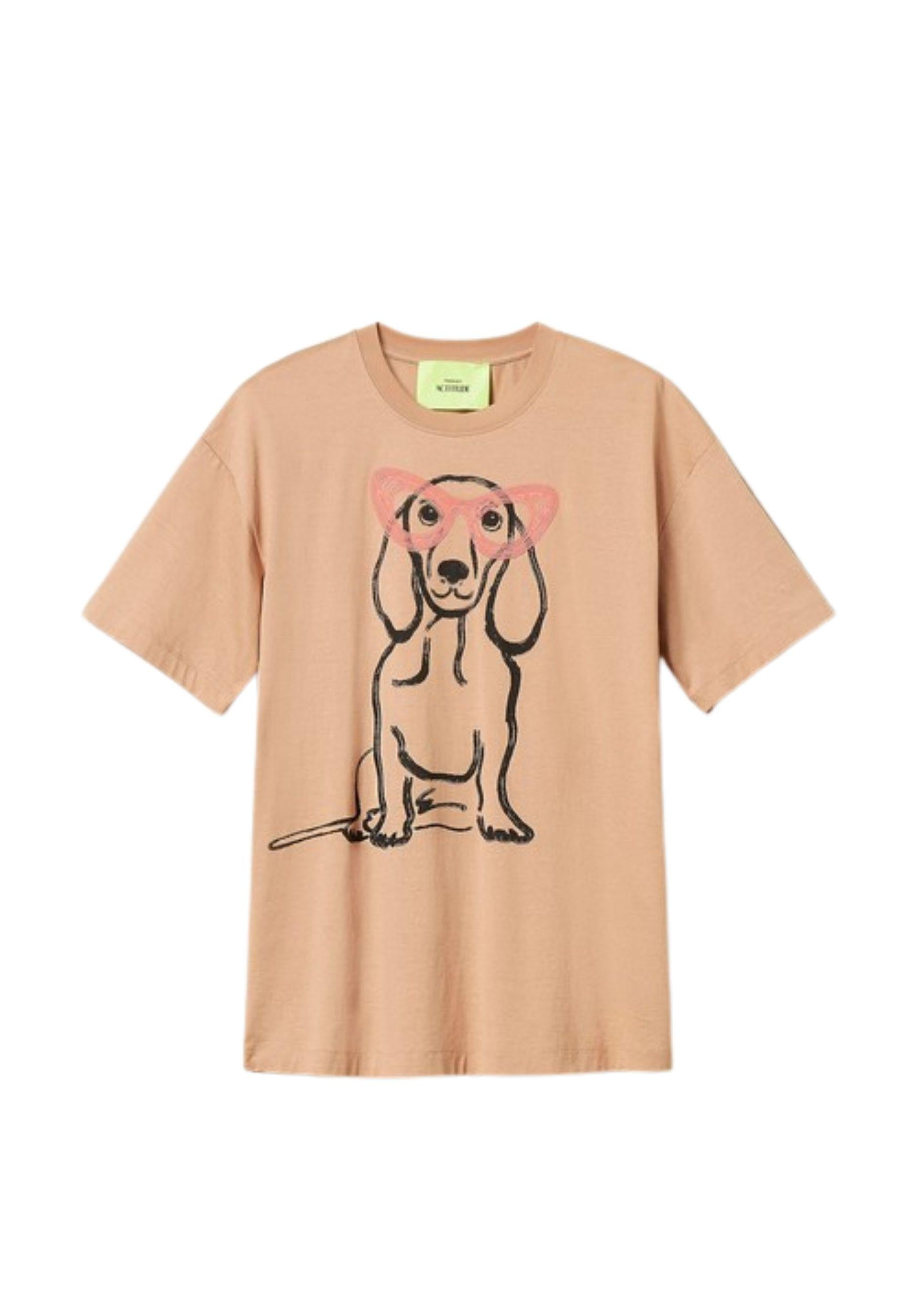 T-shirt oversize MYFO con stampa e ricamo - Actitude by Twinset 