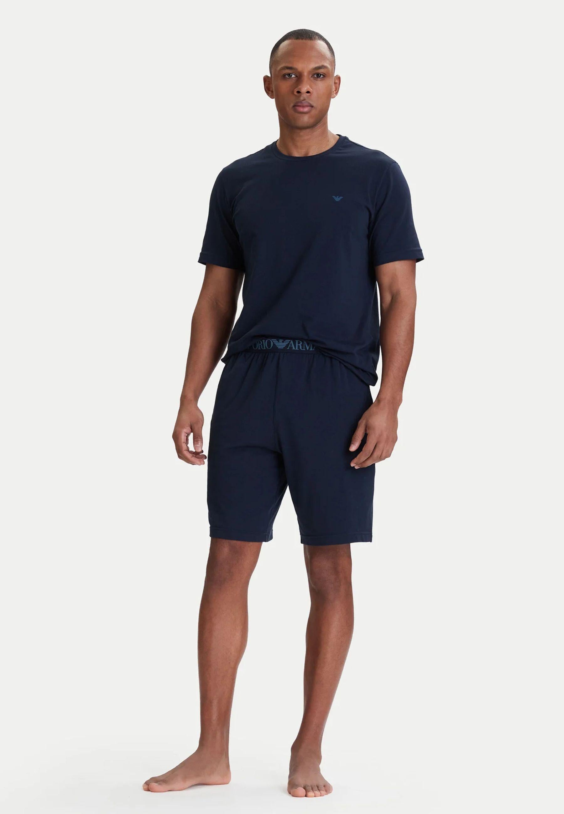EMPORIO ARMANI - Pigiama con Bermuda in Jersey Endurance 
