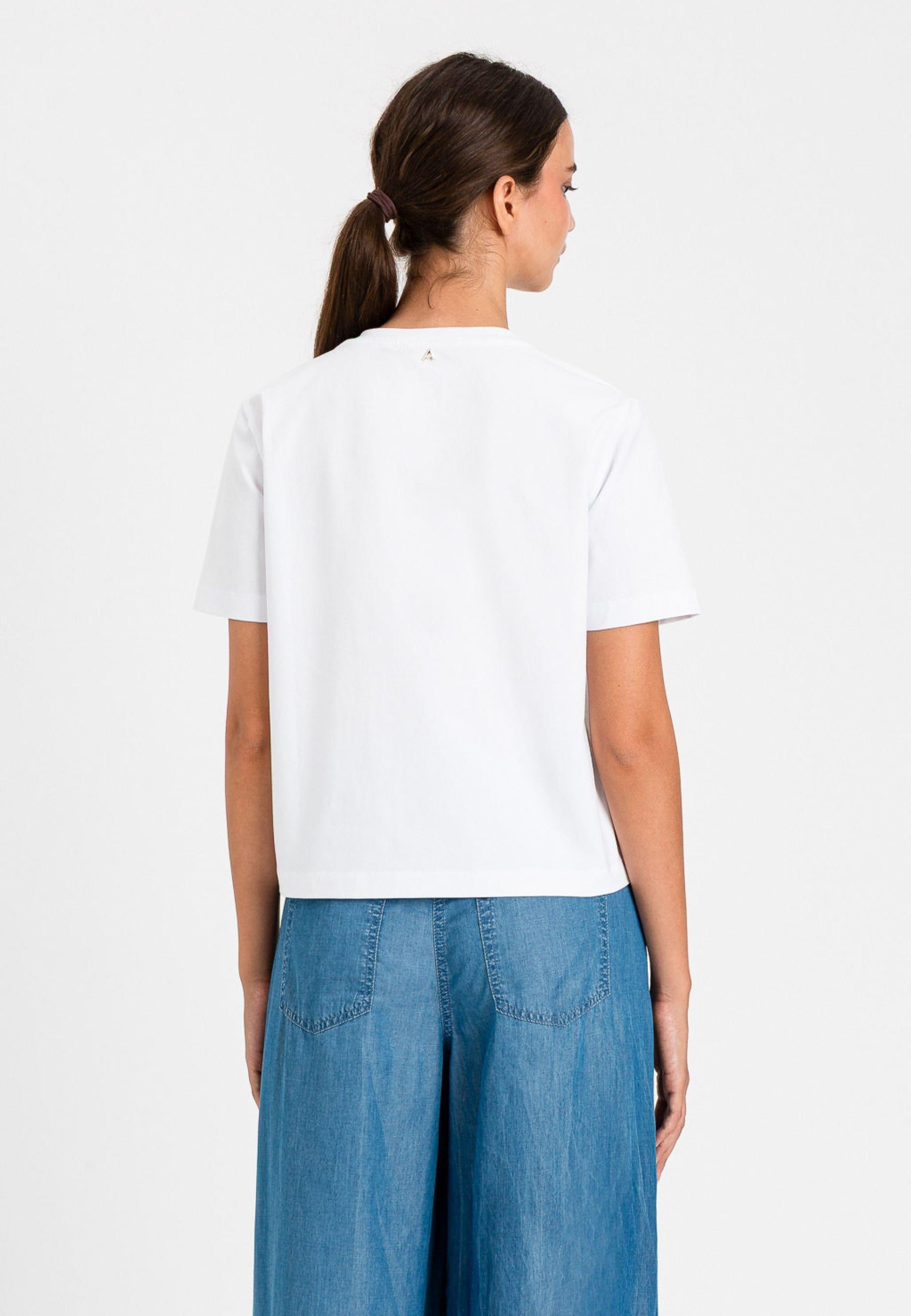 Twinset Actitude T-shirt con Stampa Lettering - Bianco 