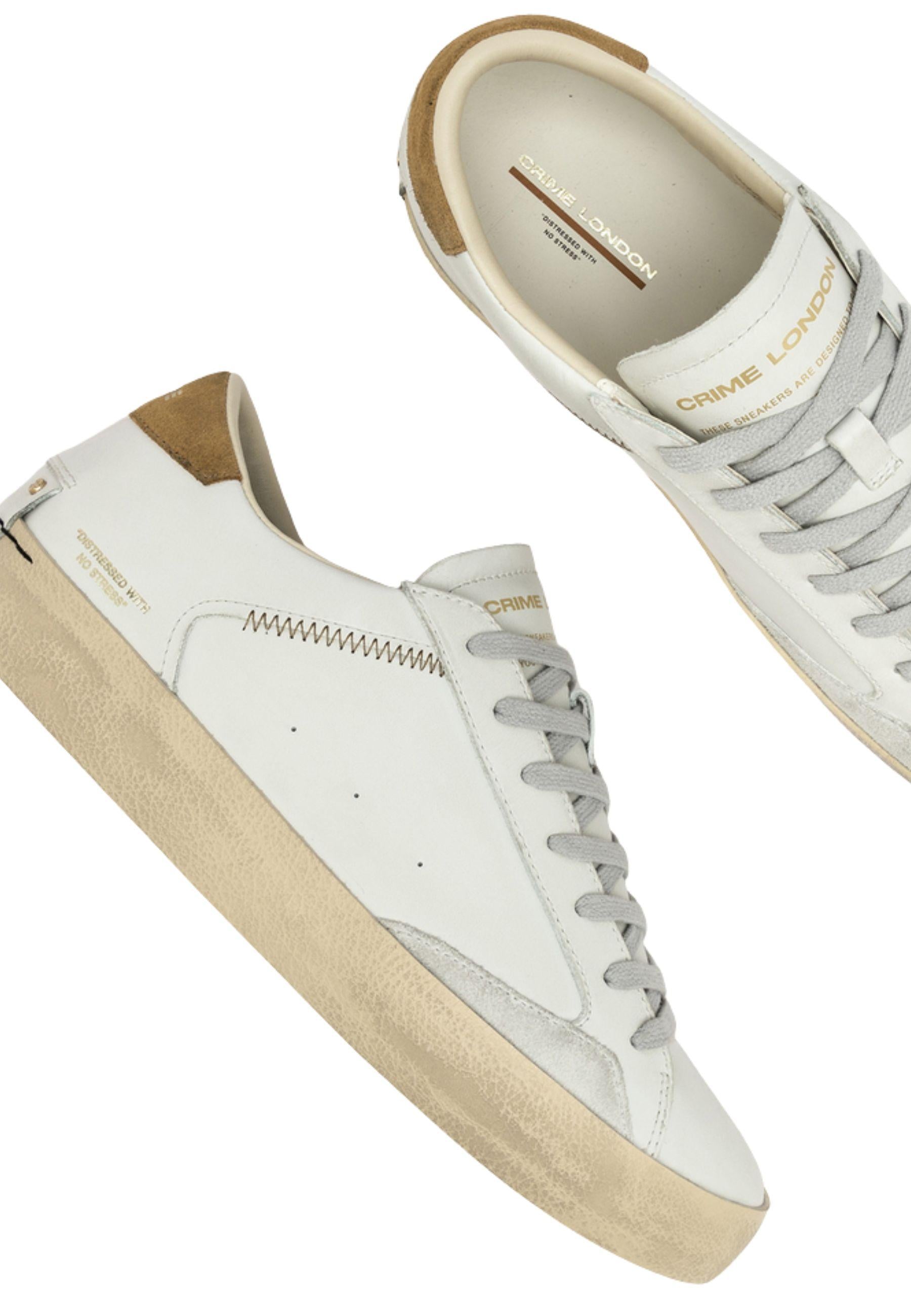 Distressed Desert Tan - Sneakers Uomo Made in Italy 