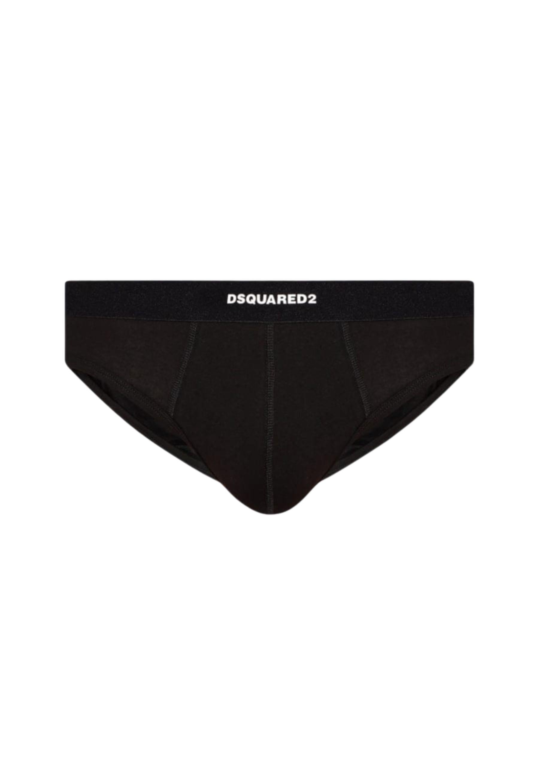 Slip Uomo Logo Waistband Nero 