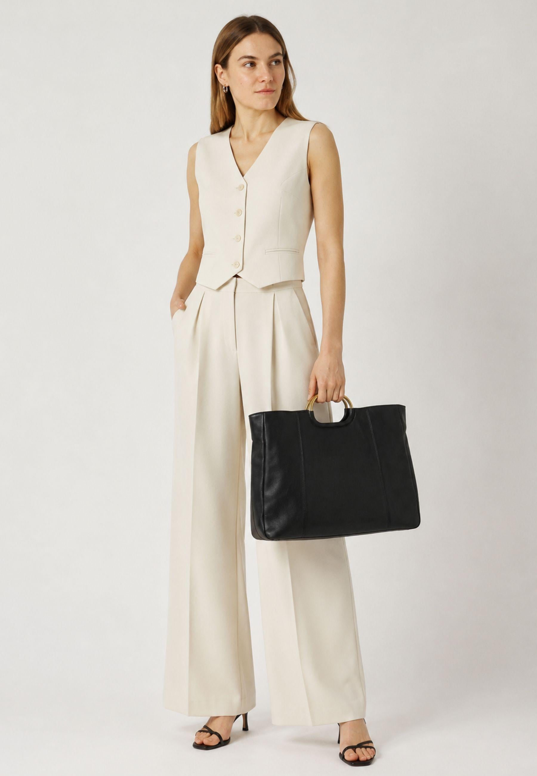 Twinset Milano Genuine Leather Tote Bag 