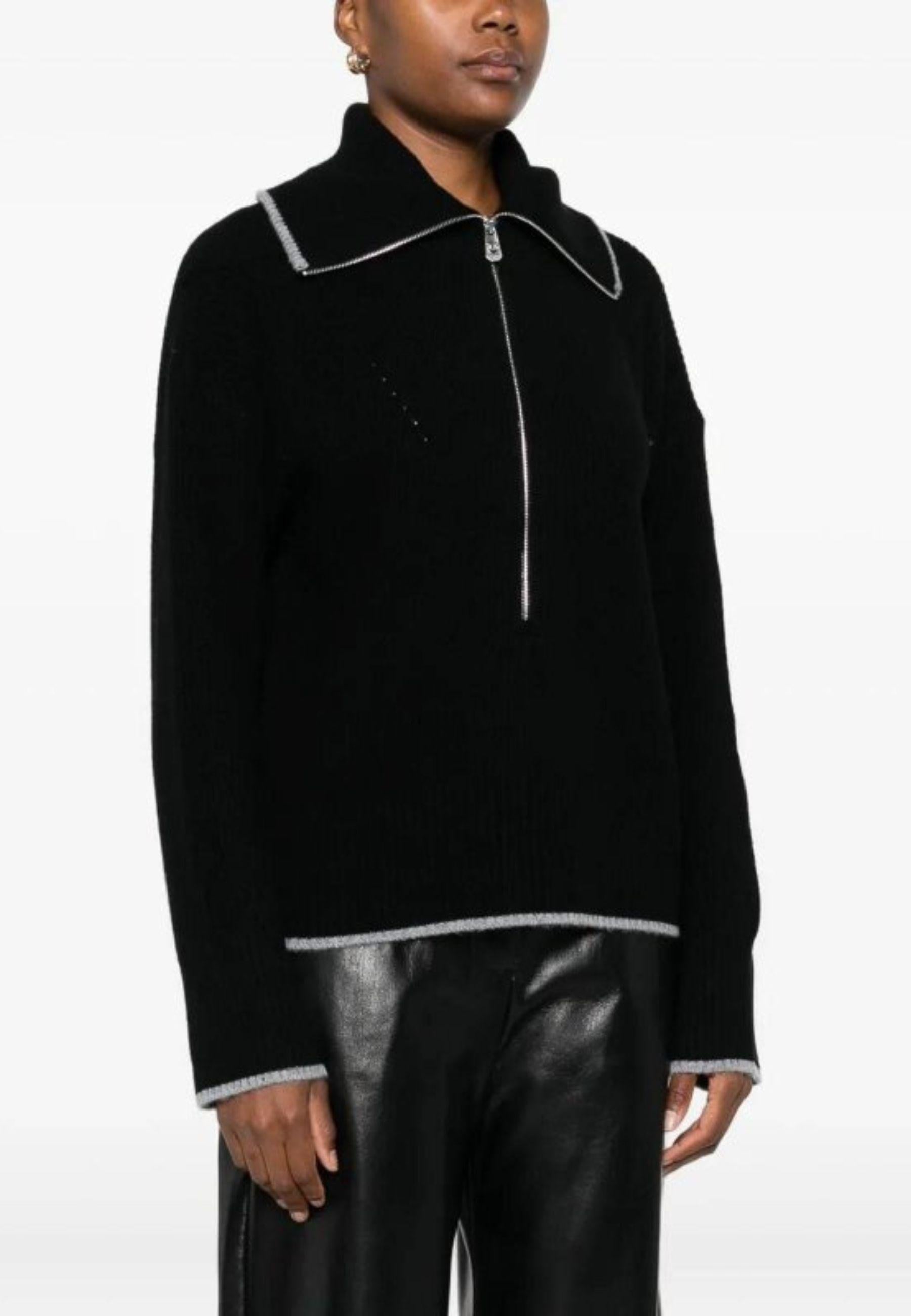 Maglia Pinko in lana e cachemire con zip 