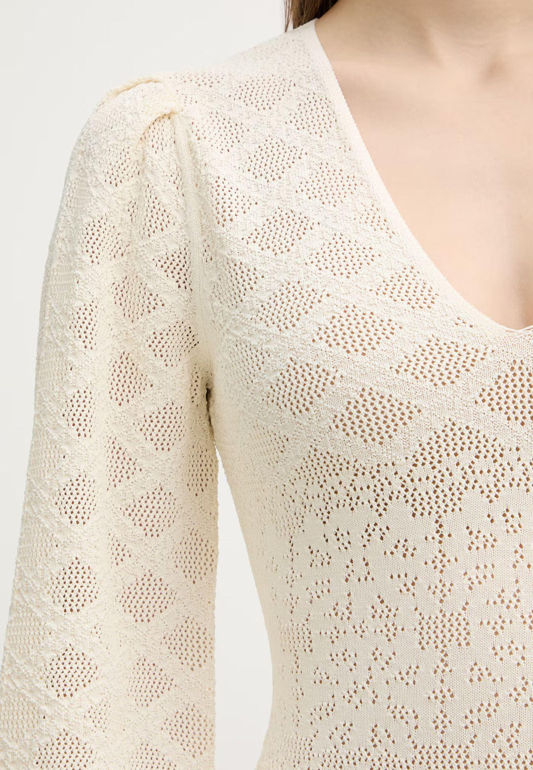 Body in maglia con disegno floreale 