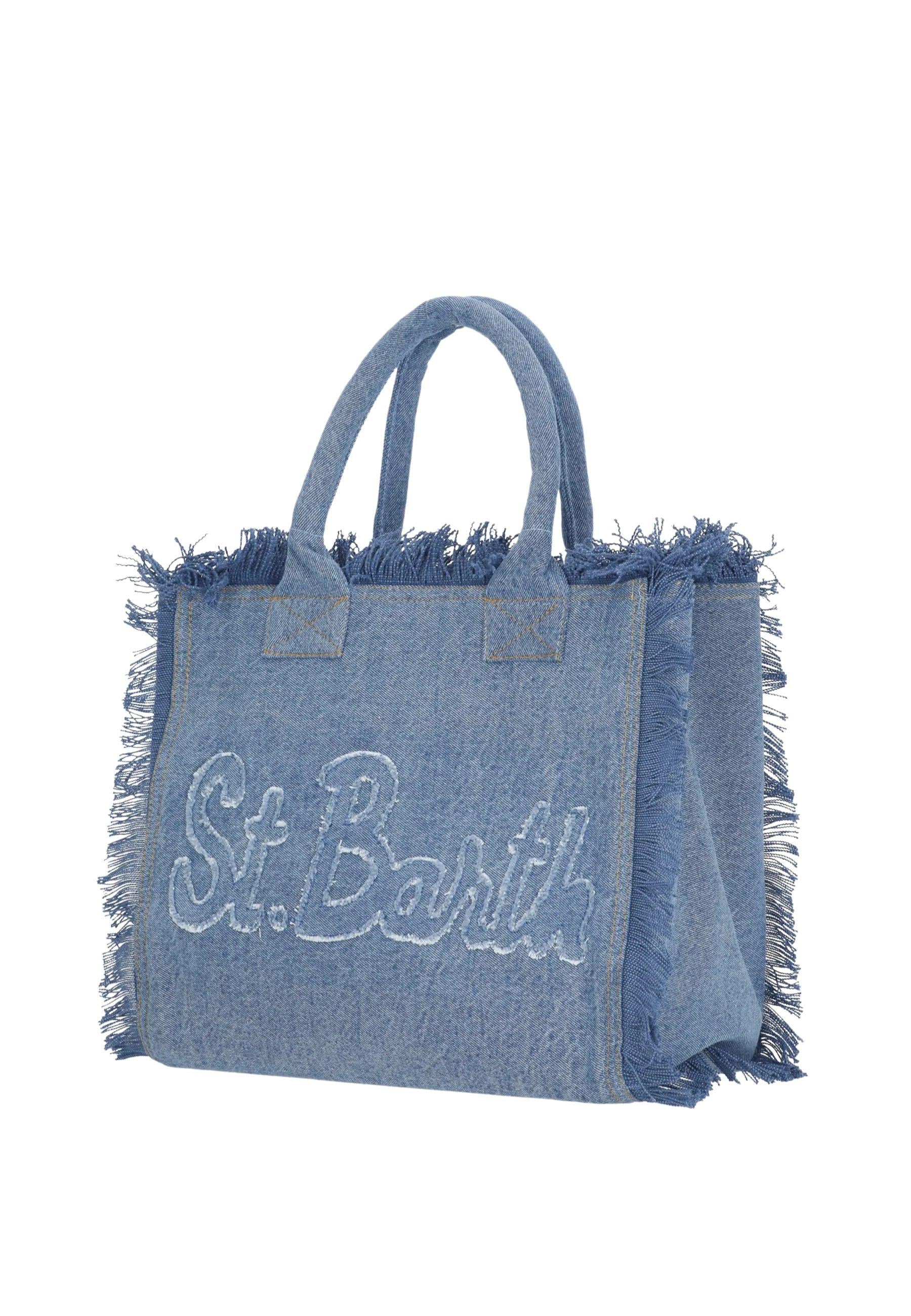 Borsa Vanity Patch Denim in tela di cotone 