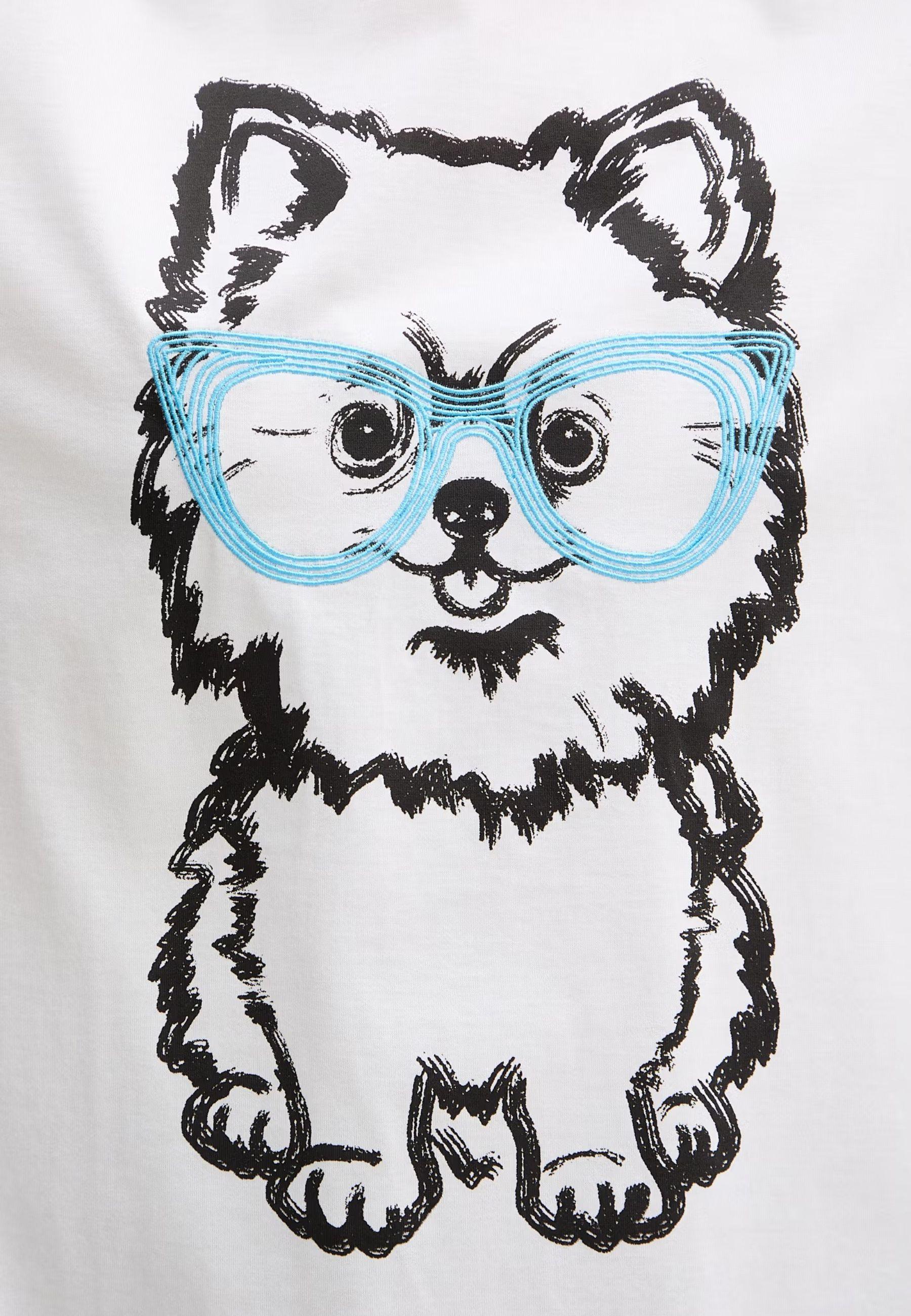 T-shirt oversize con stampa e ricamo - Actitude by Twinset 