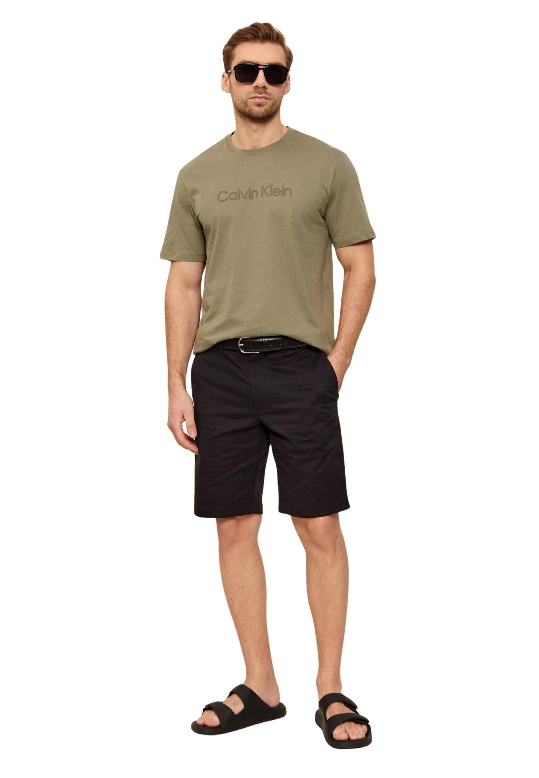 T-shirt Calvin Klein in cotone - Verde oliva 