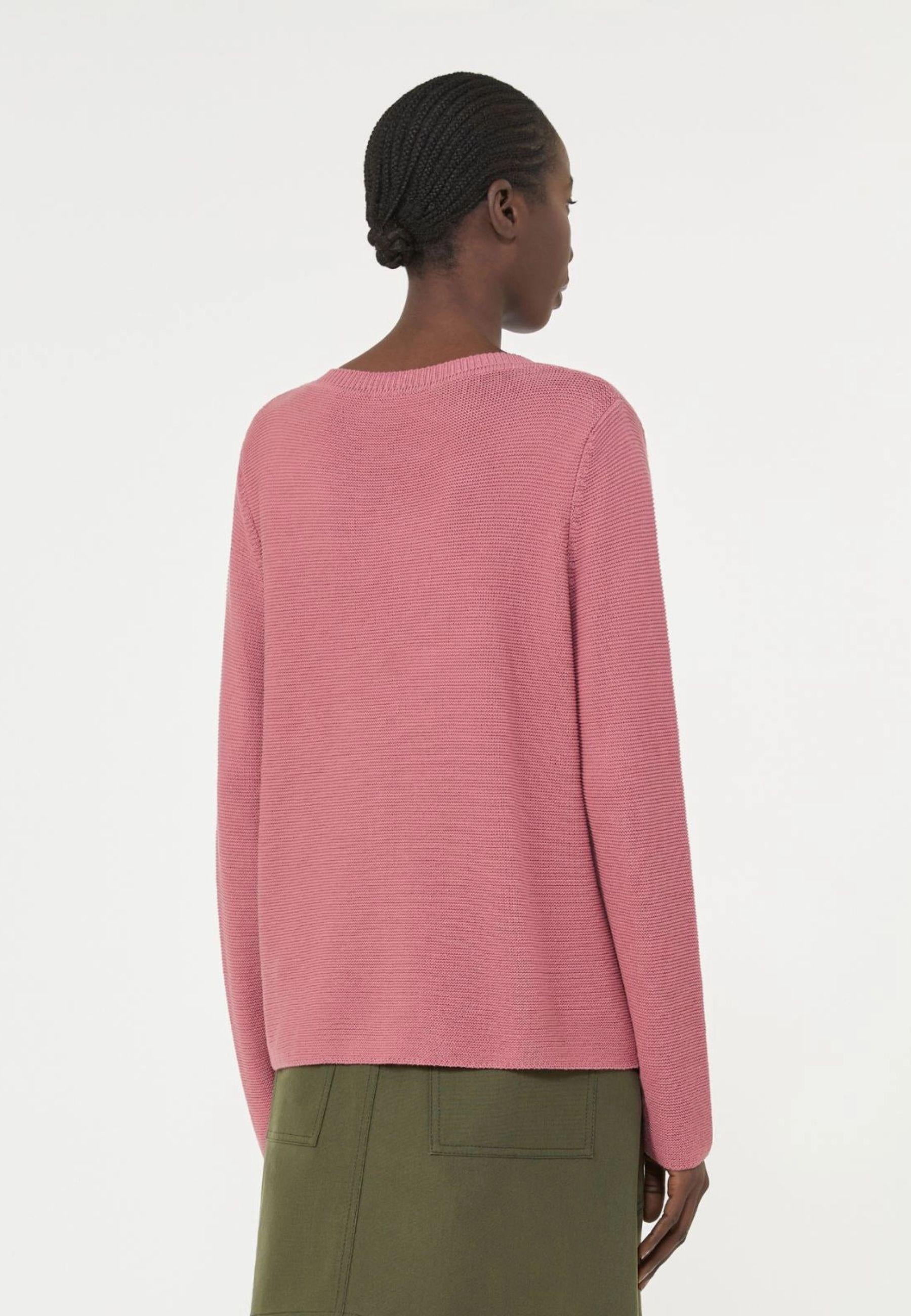 Maglia boxy in cotone - ROSA ANTICO 