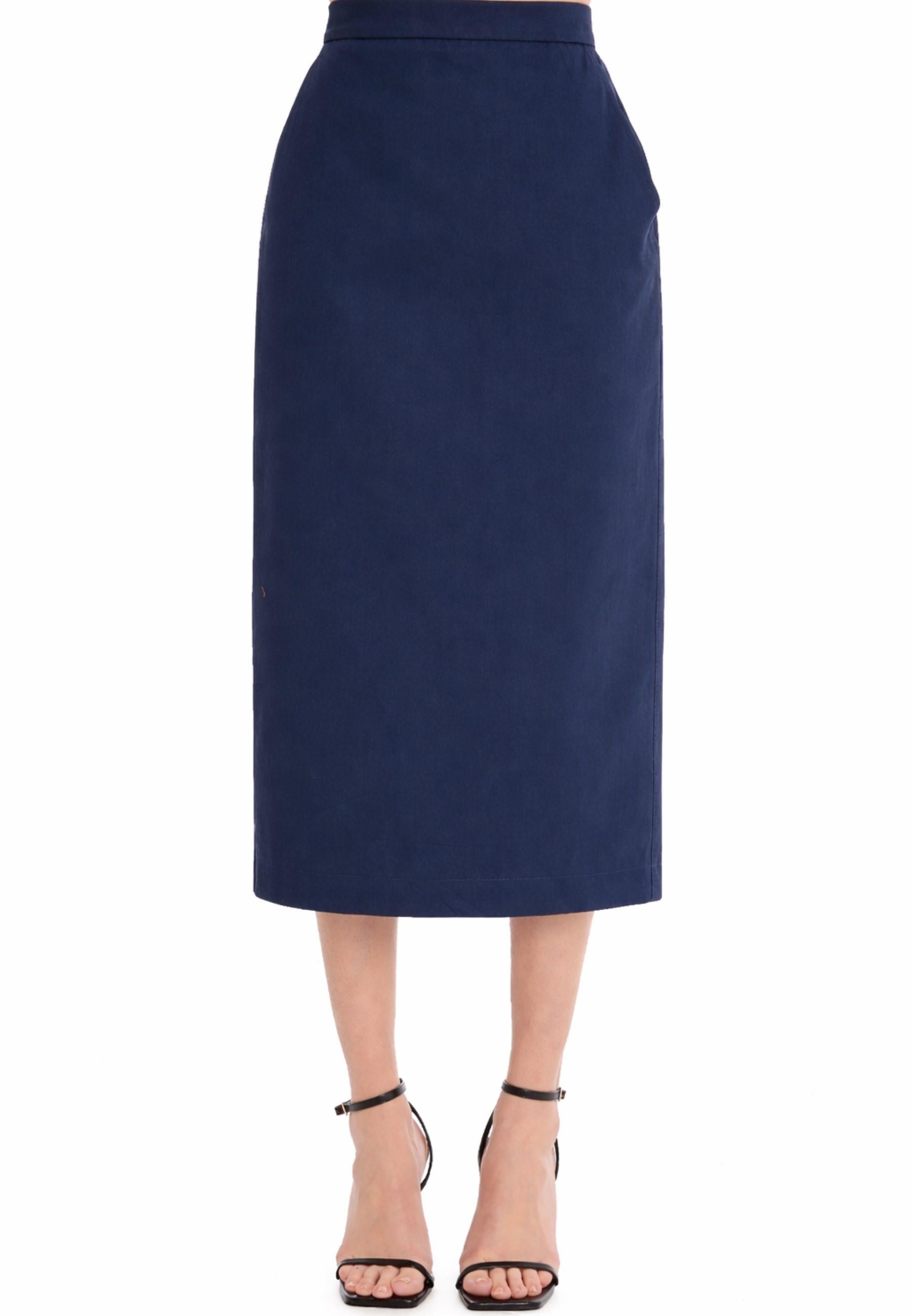 Max Mara Studio - Gonna longuette a tubino in cotone 