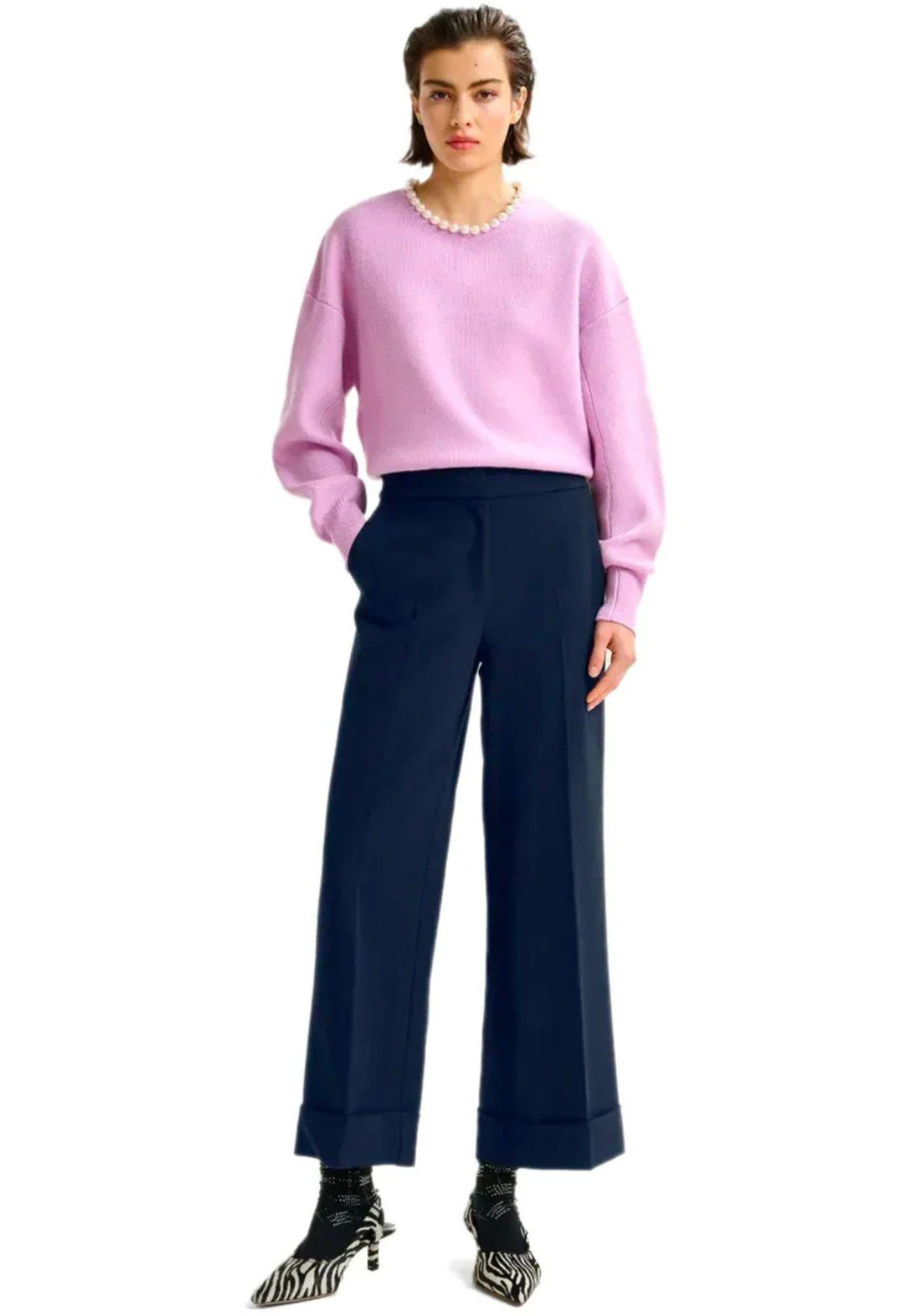 Essentiel Antwerp - Pantalone Cropped IMO Blu Navy 