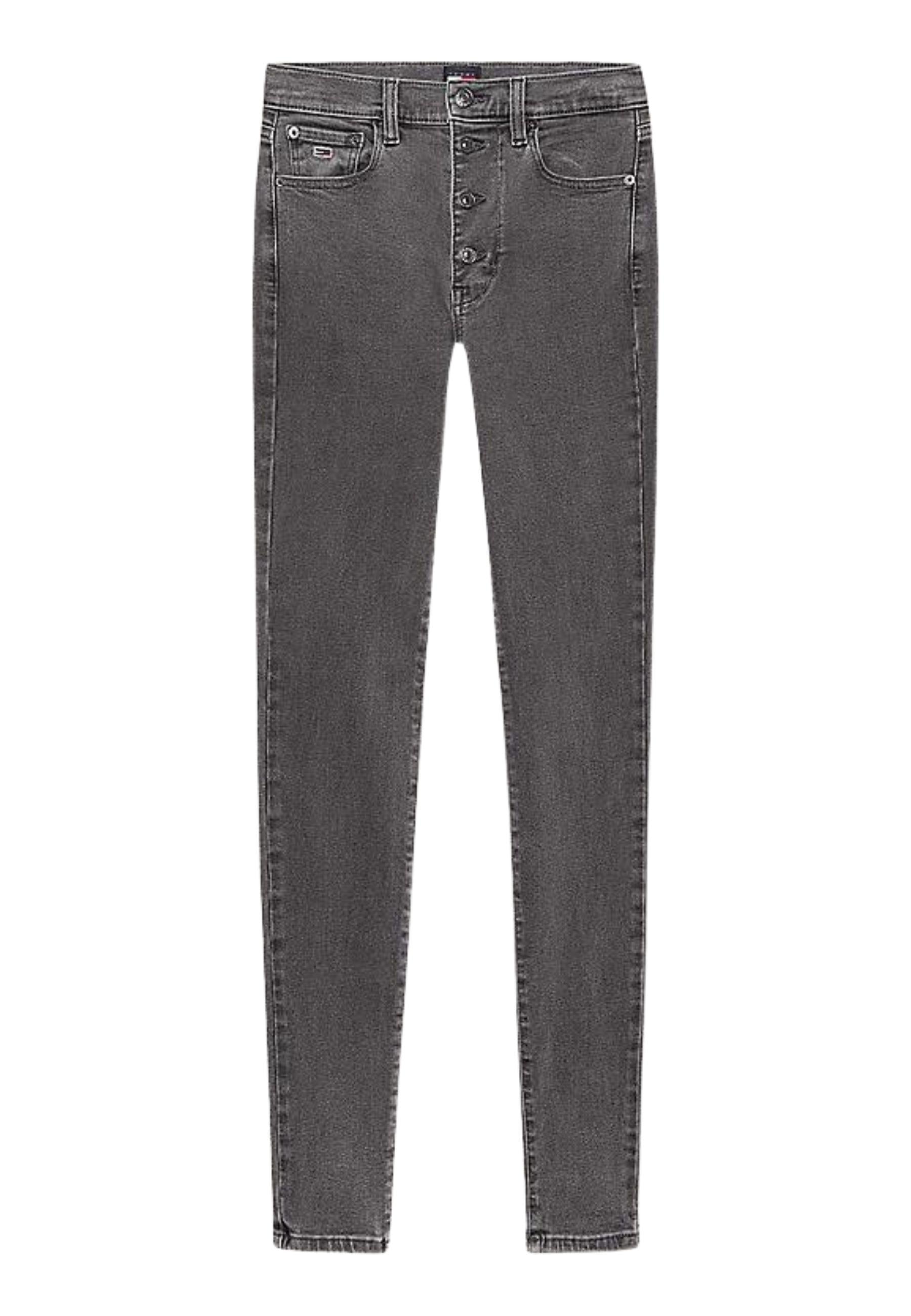Jeans Sylvia skinny fit a vita alta neri sbiaditi 