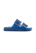 Sandali flat con maxi fibbie gioiello