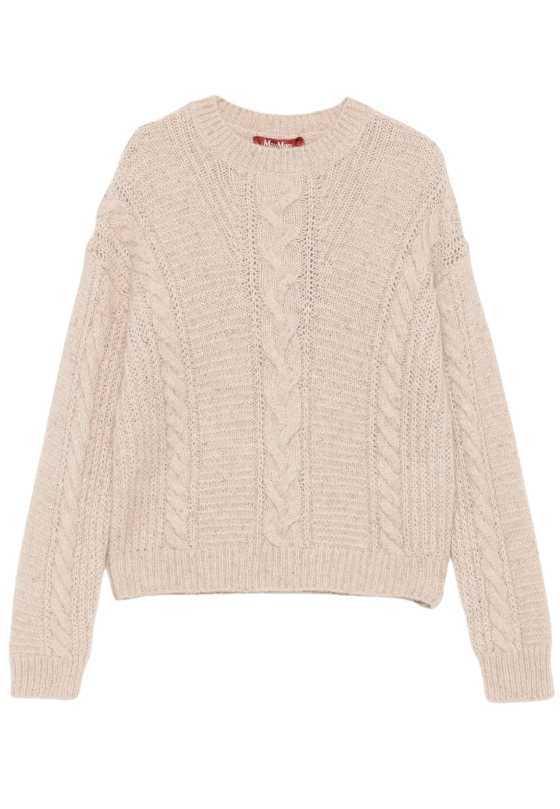MAX MARA STUDIO - Maglia cropped in filato misto alpaca 