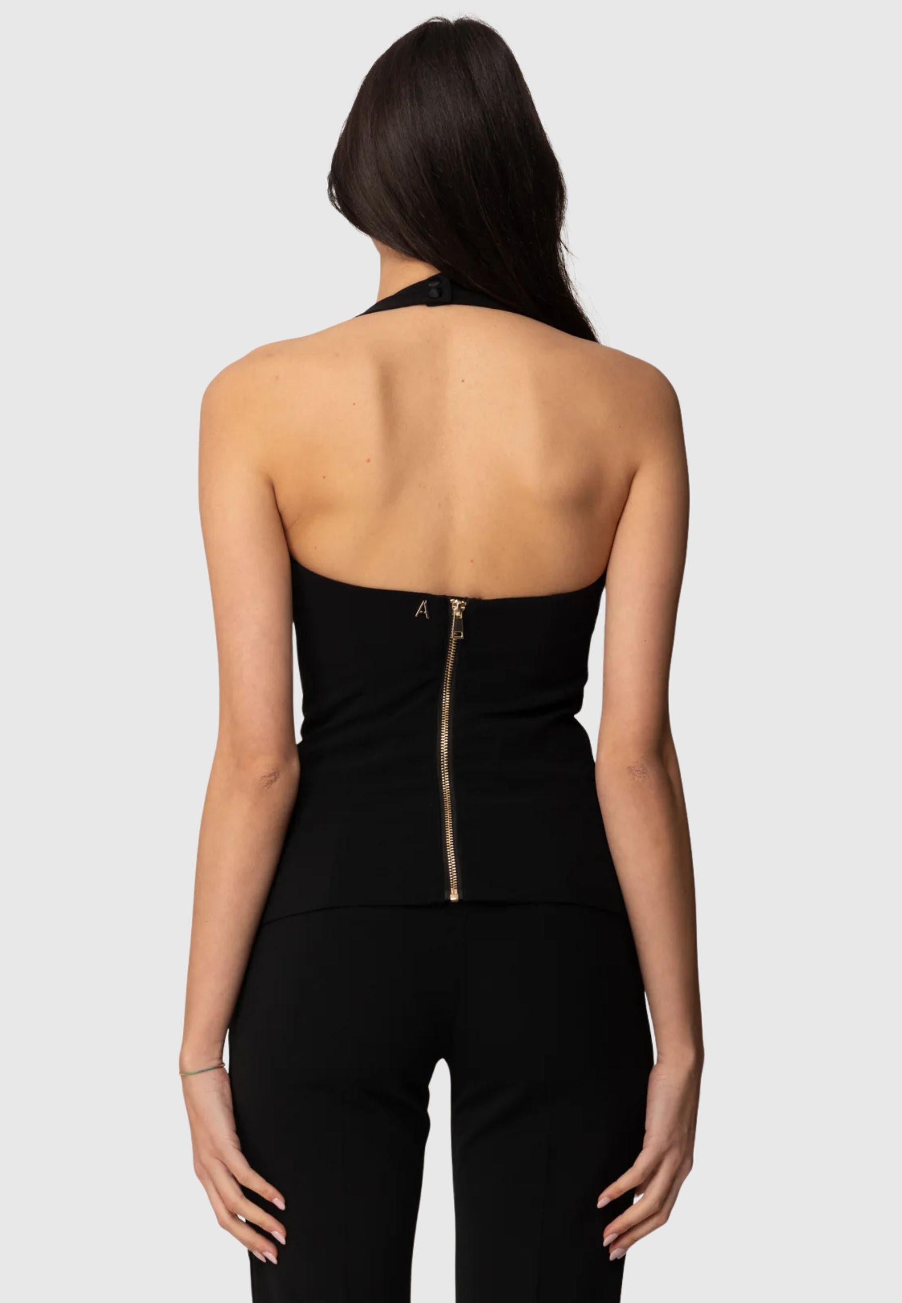 Gilet in cady con bottoni logati - Actitude 