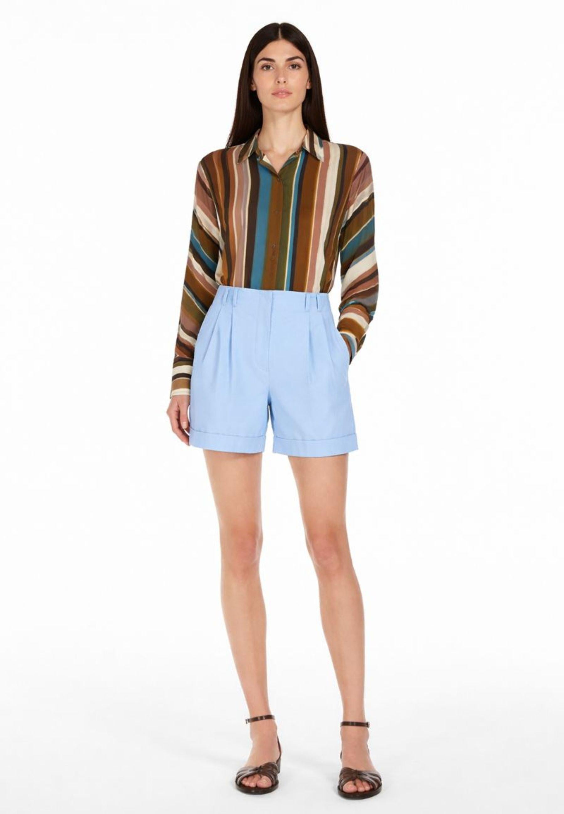 Short Bergen in gabardina di cotone stretch 