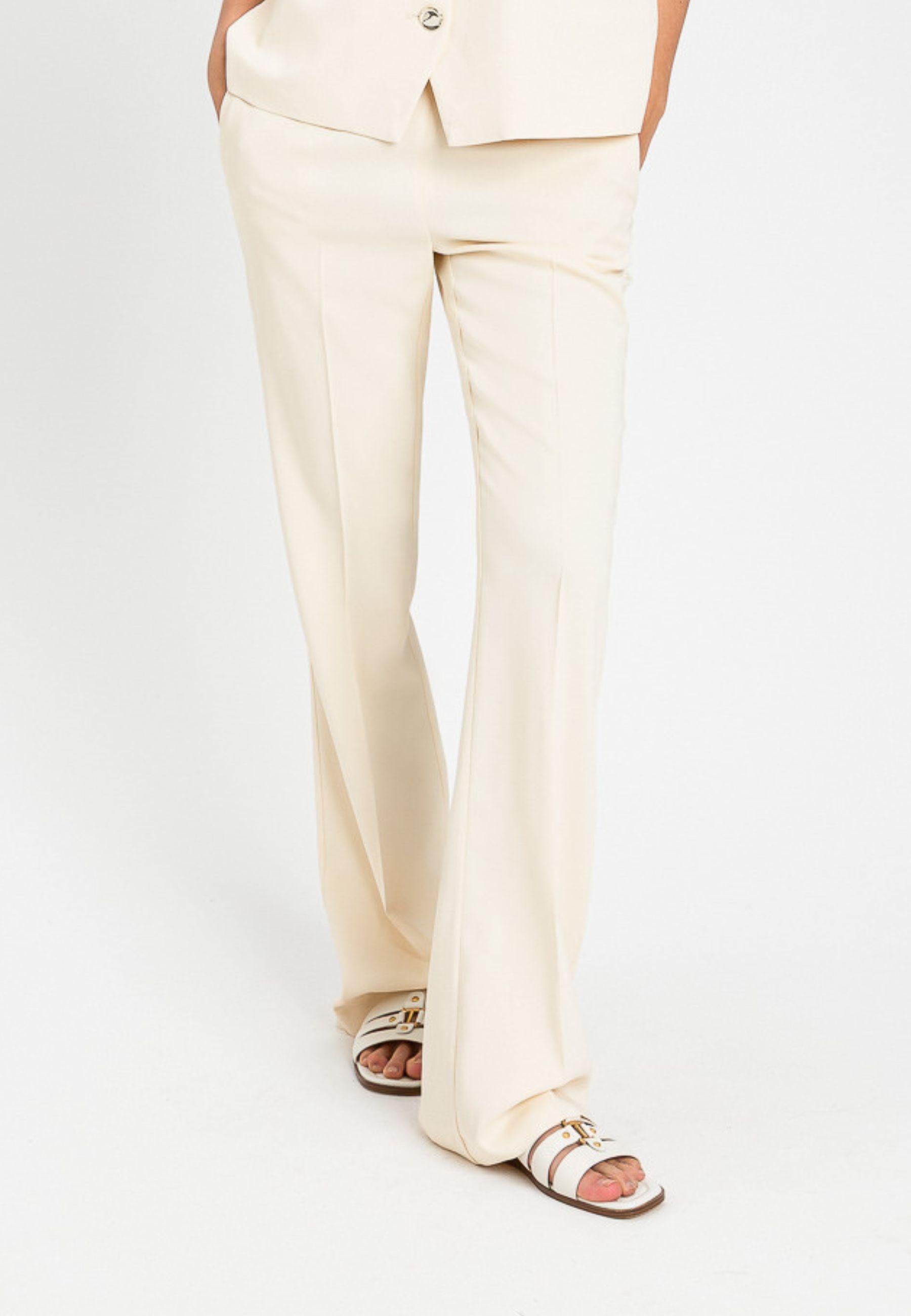 Pantaloni in viscosa con vita elasticizzata 