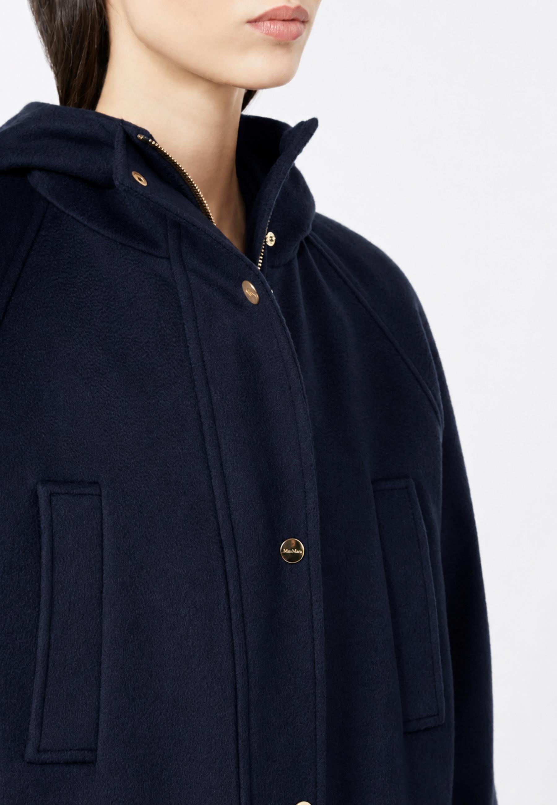 Max Mara Studio Parka lungo in drap di pura lana vergine 