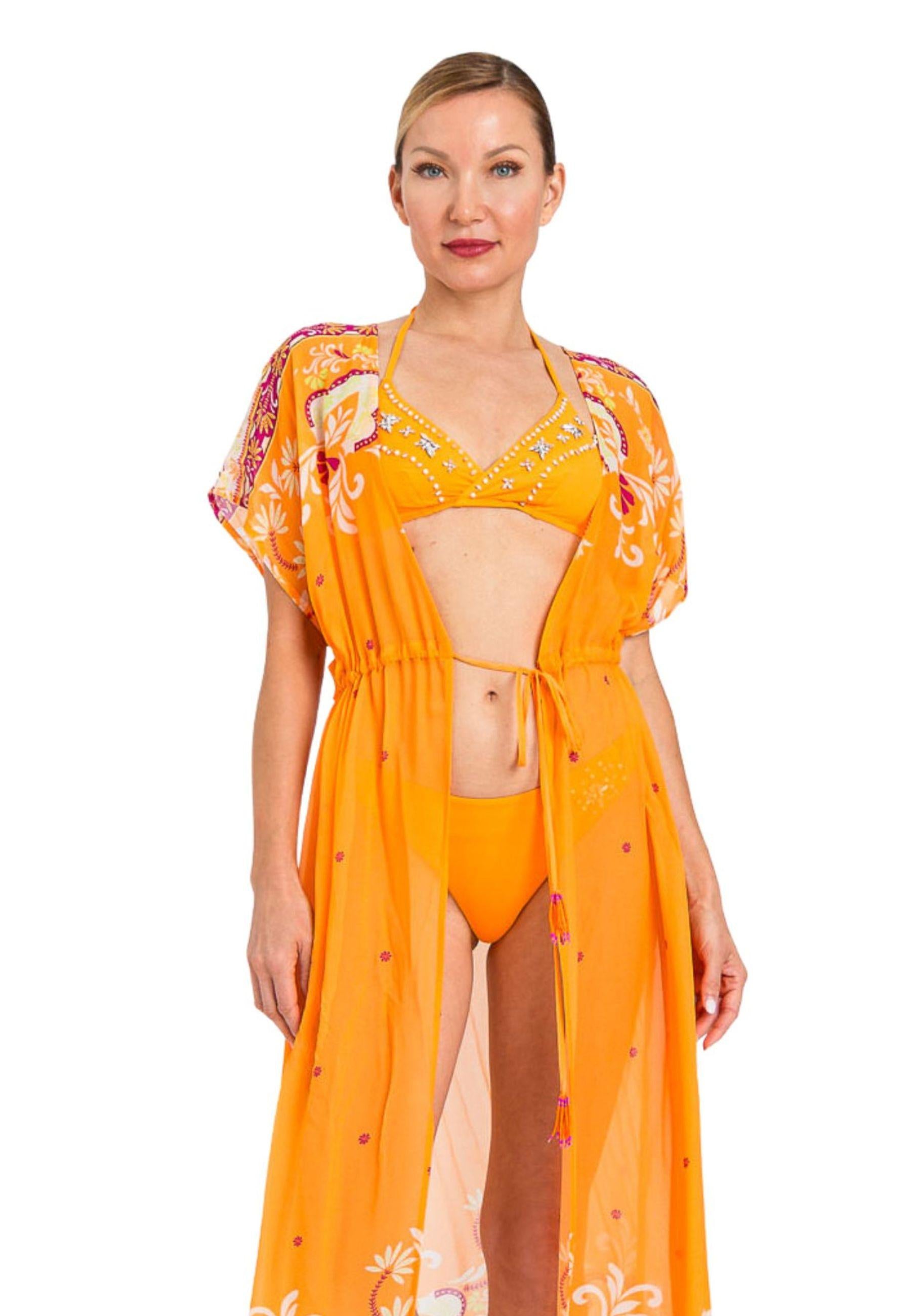 Twinset - Kimono lungo stampa paisley in viscosa 