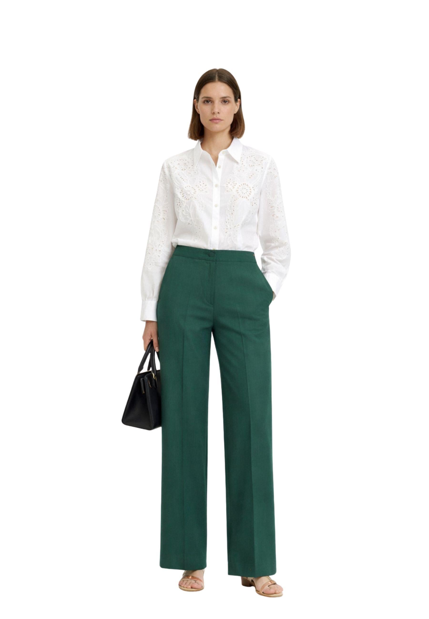 iBlues - Pantaloni wide leg in misto lino e cotone 