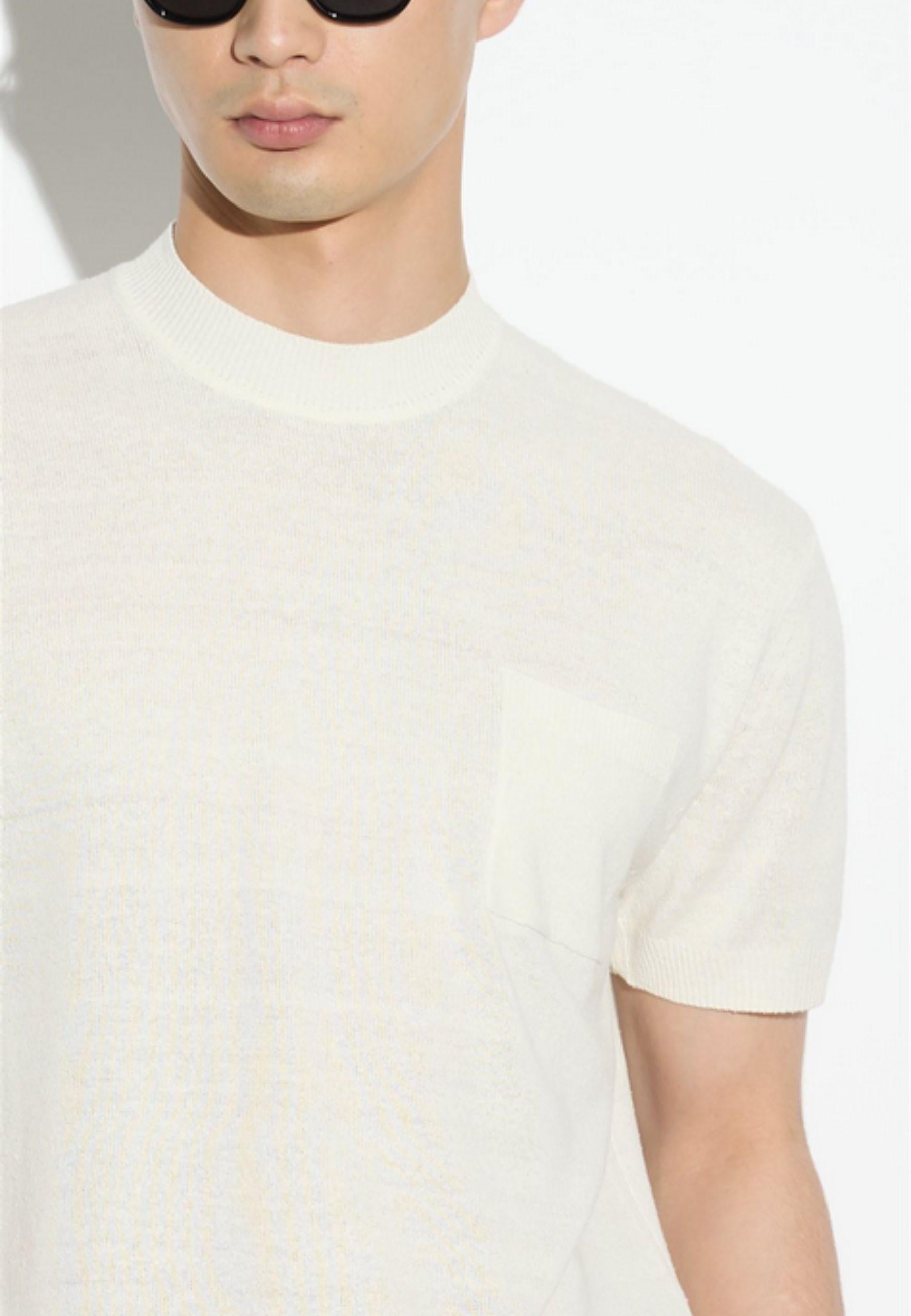 Paolo Pecora - T-shirt in pura seta con taschino 