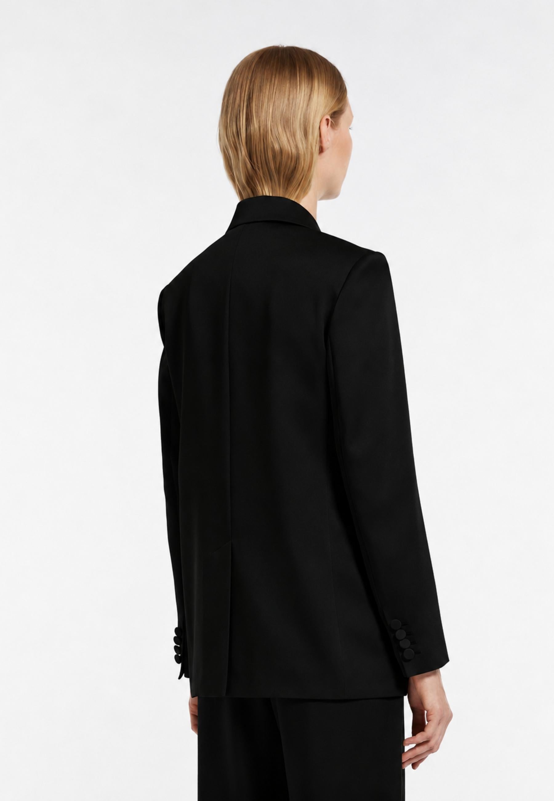 Max Mara Studio Blazer Teiera doppiopetto in satin 