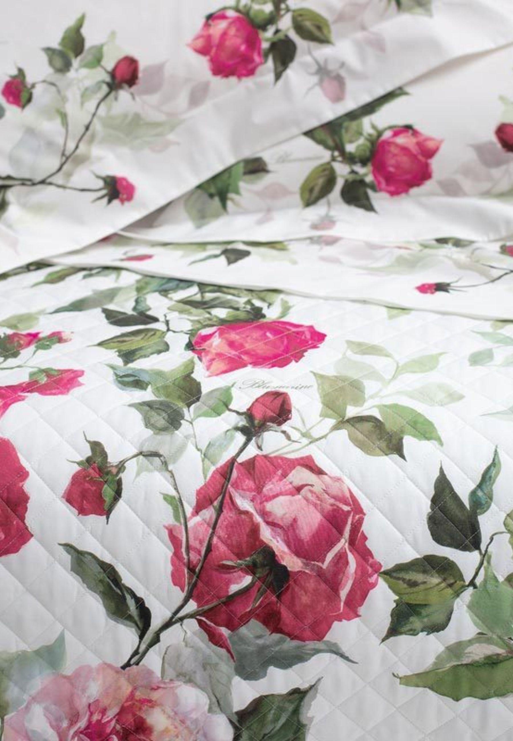 Copriletto matrimoniale Adele Blumarine in raso di cotone 