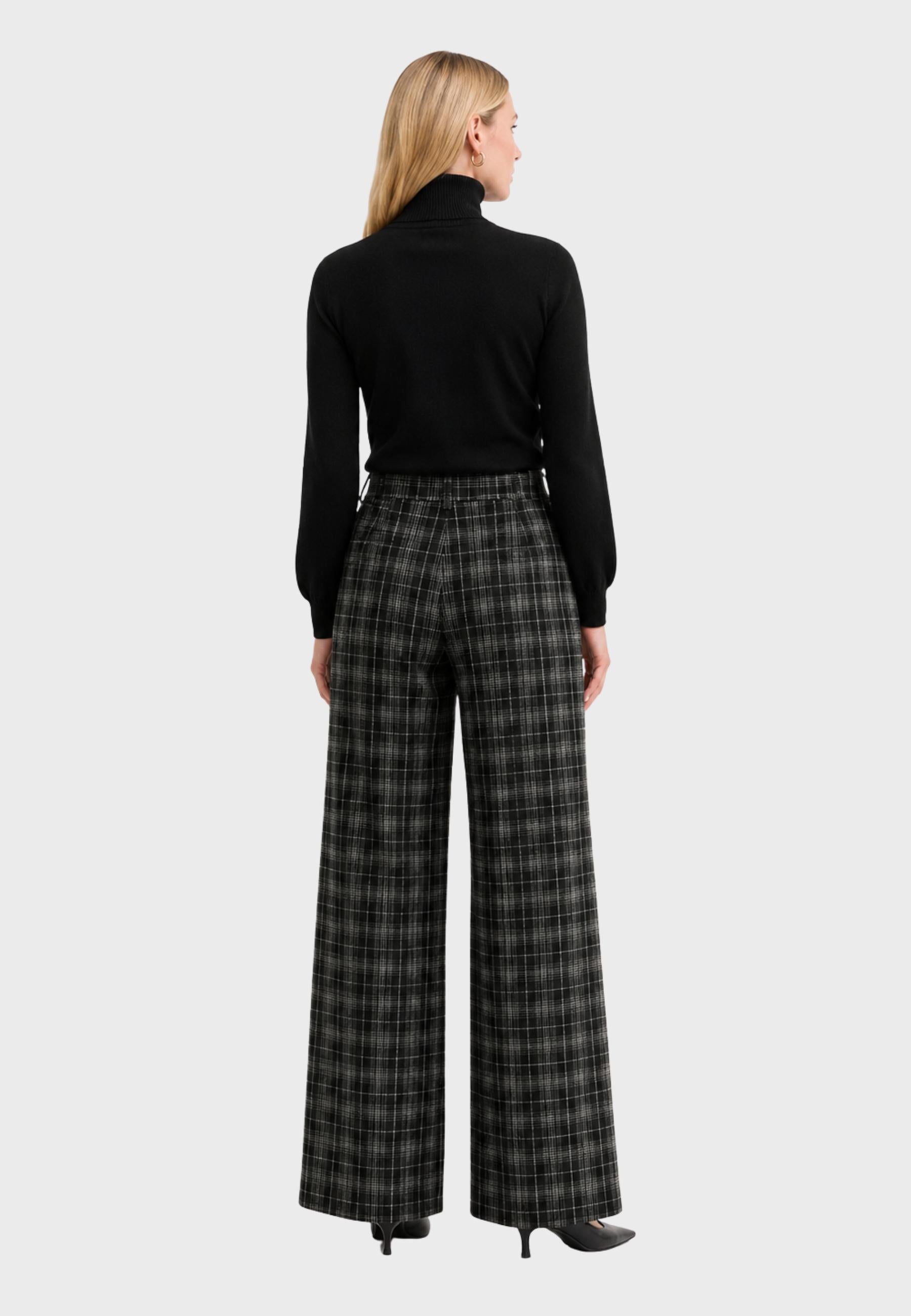Pantaloni Palazzo Check Pinko 