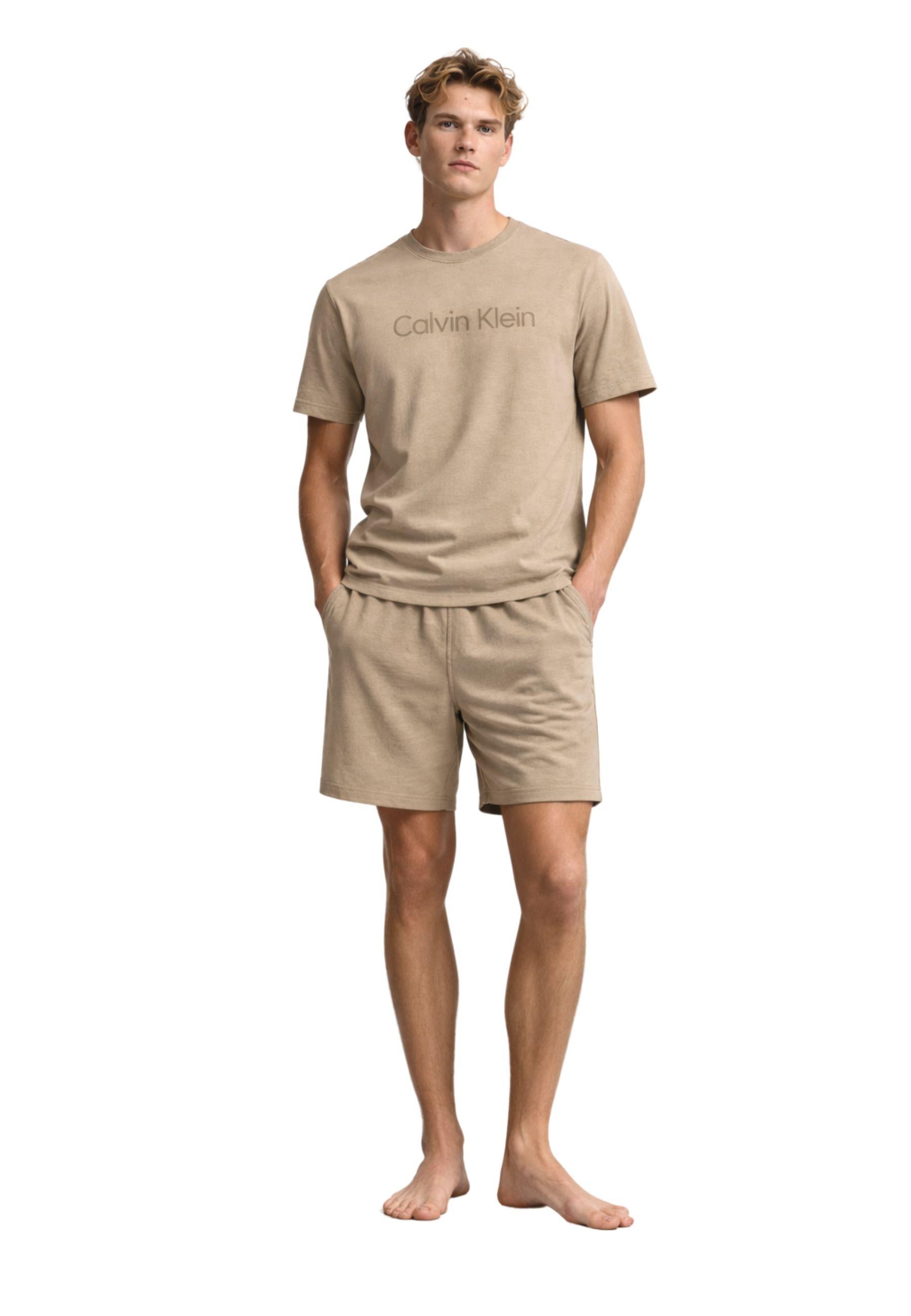 Calvin Klein - T-shirt uomo logo tono su tono 