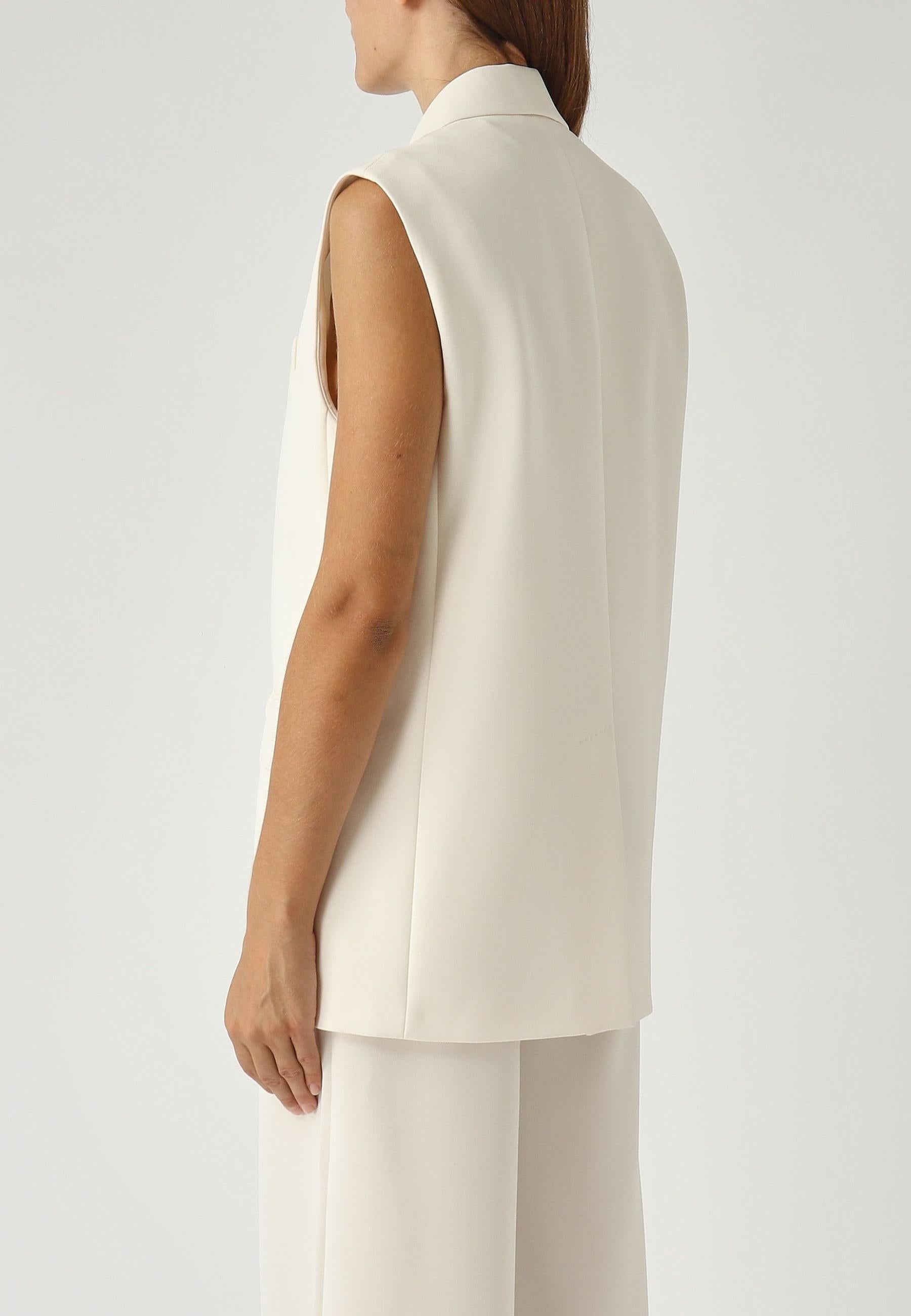 Max Mara Studio Gilet Pomez in tessuto cady 