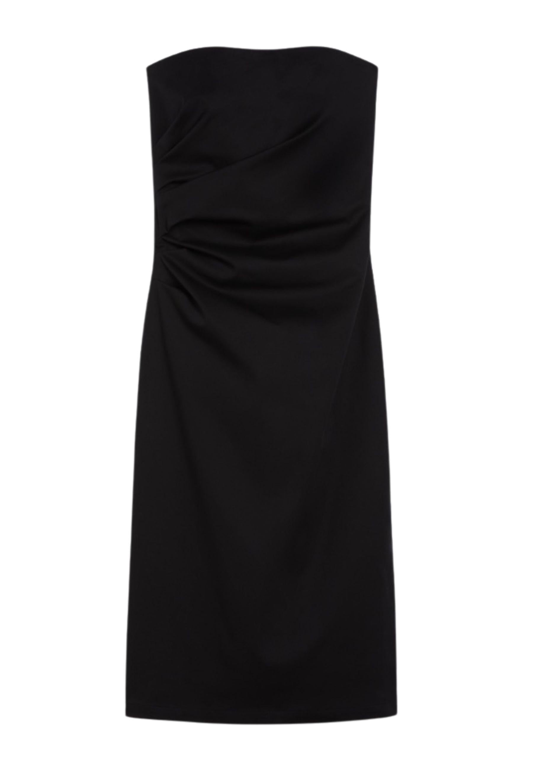 Abito bustier in gabardina 