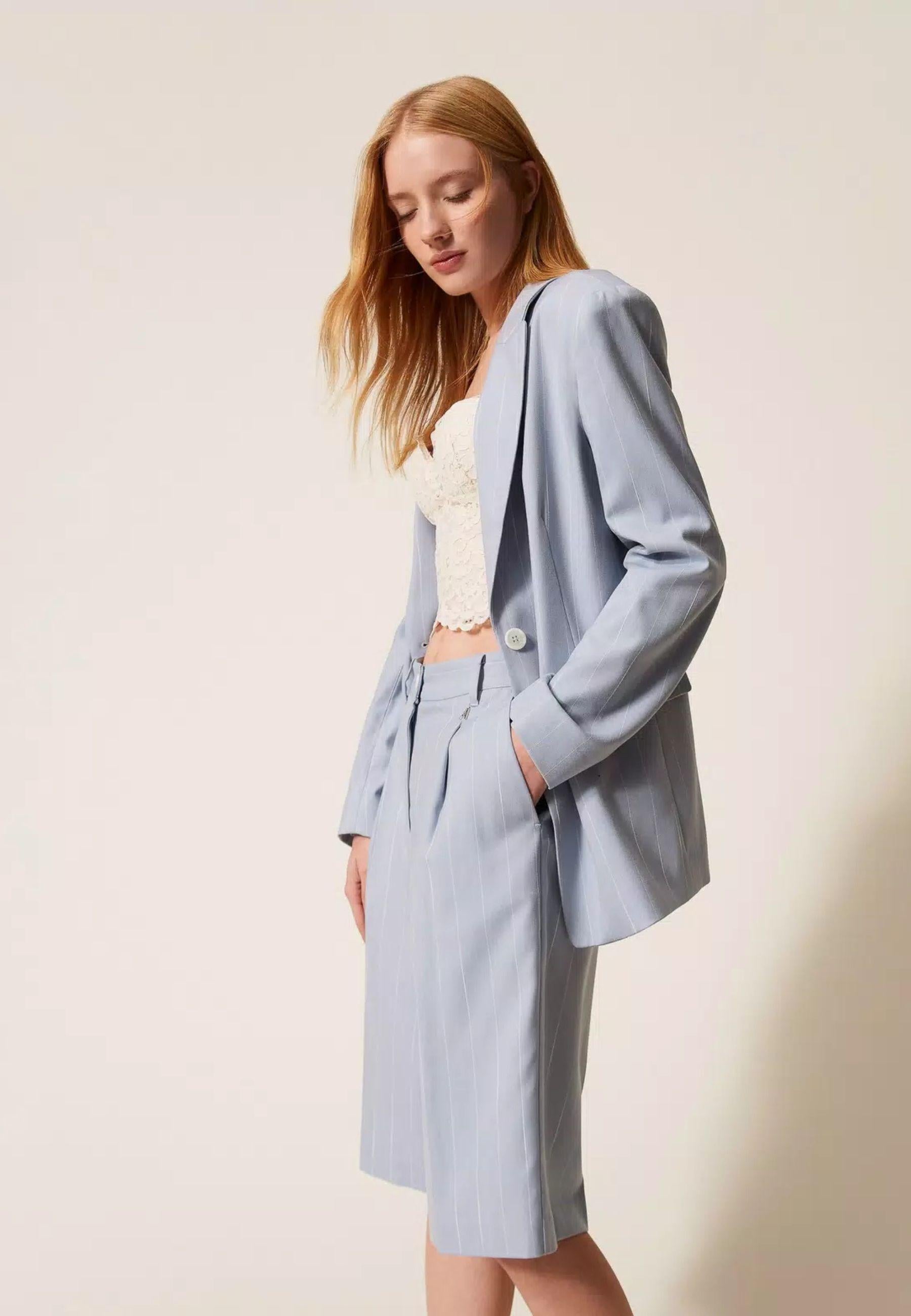 Bermuda Actitude Skyline Pinstripe Donna 