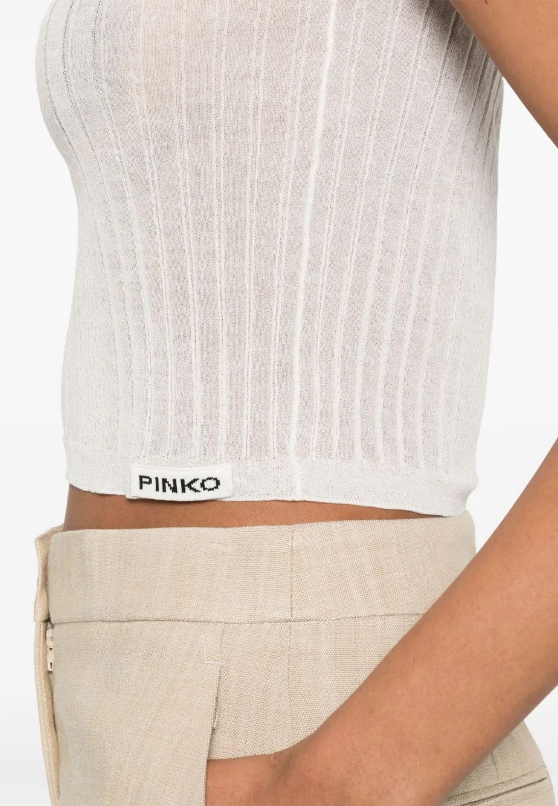 PINKO - T-shirt Donna in Maglia a Costine 