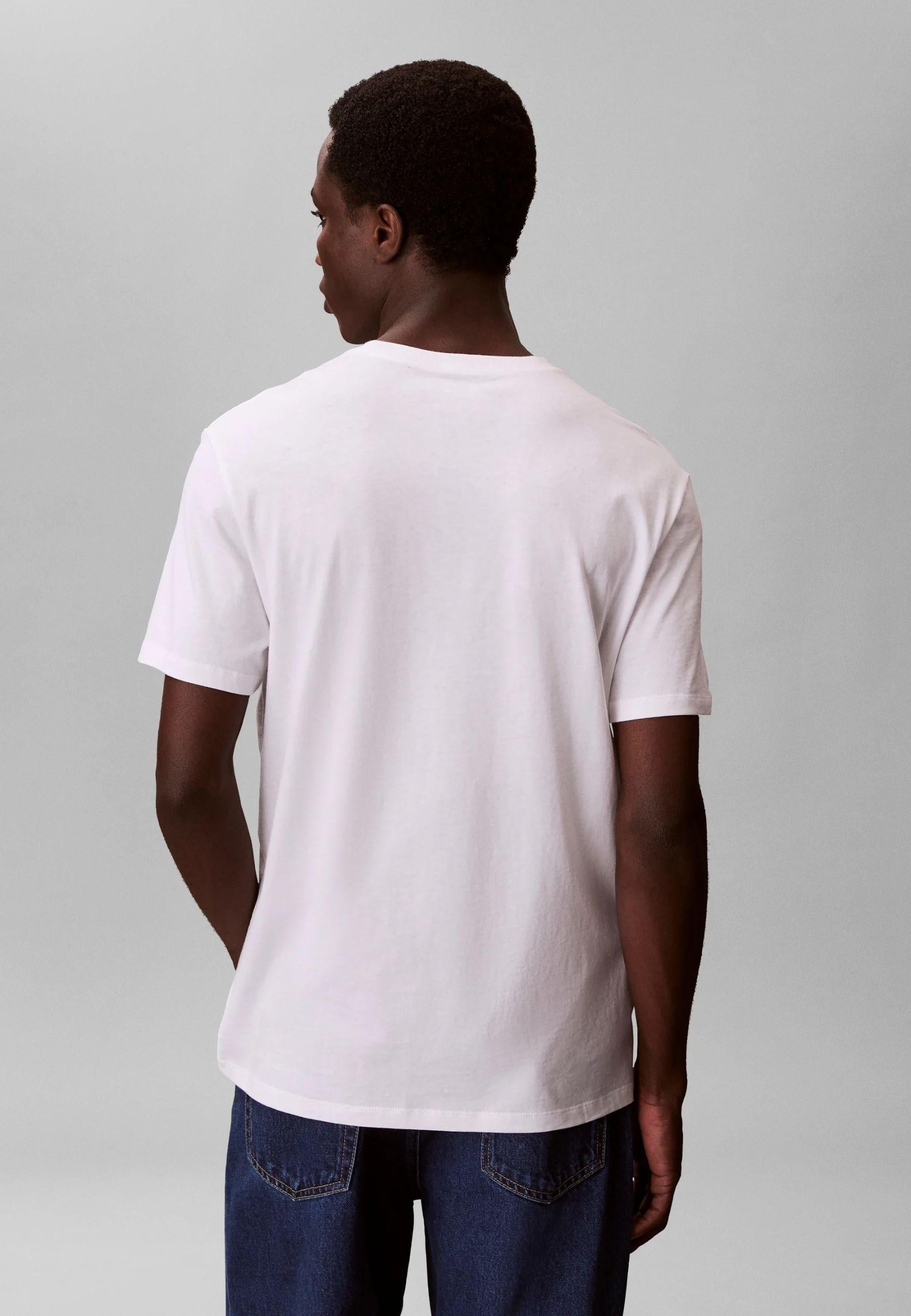 Calvin Klein - T-shirt logo CK in jersey di cotone 