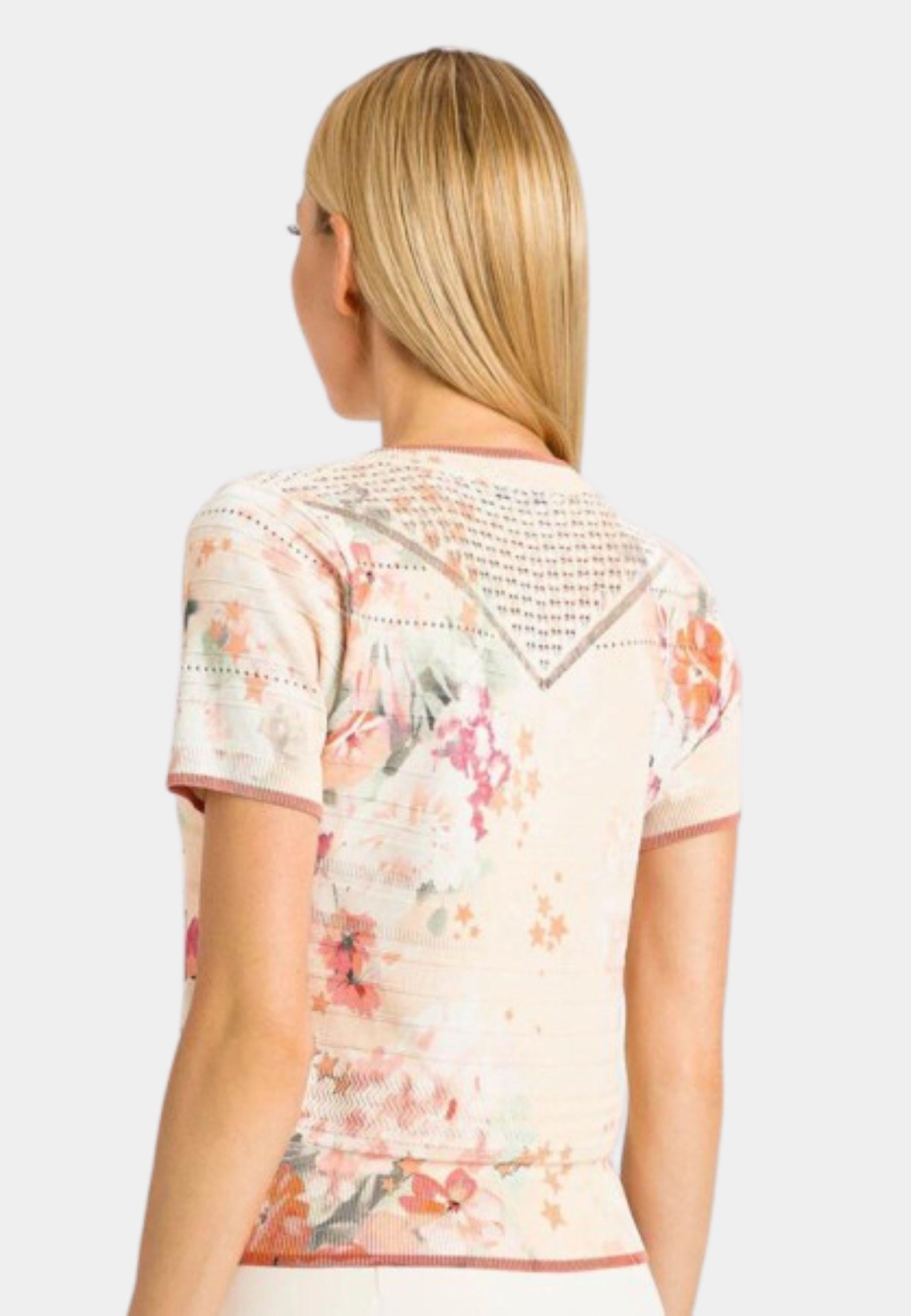 Completo cardigan e top a fantasia con scollo a V 