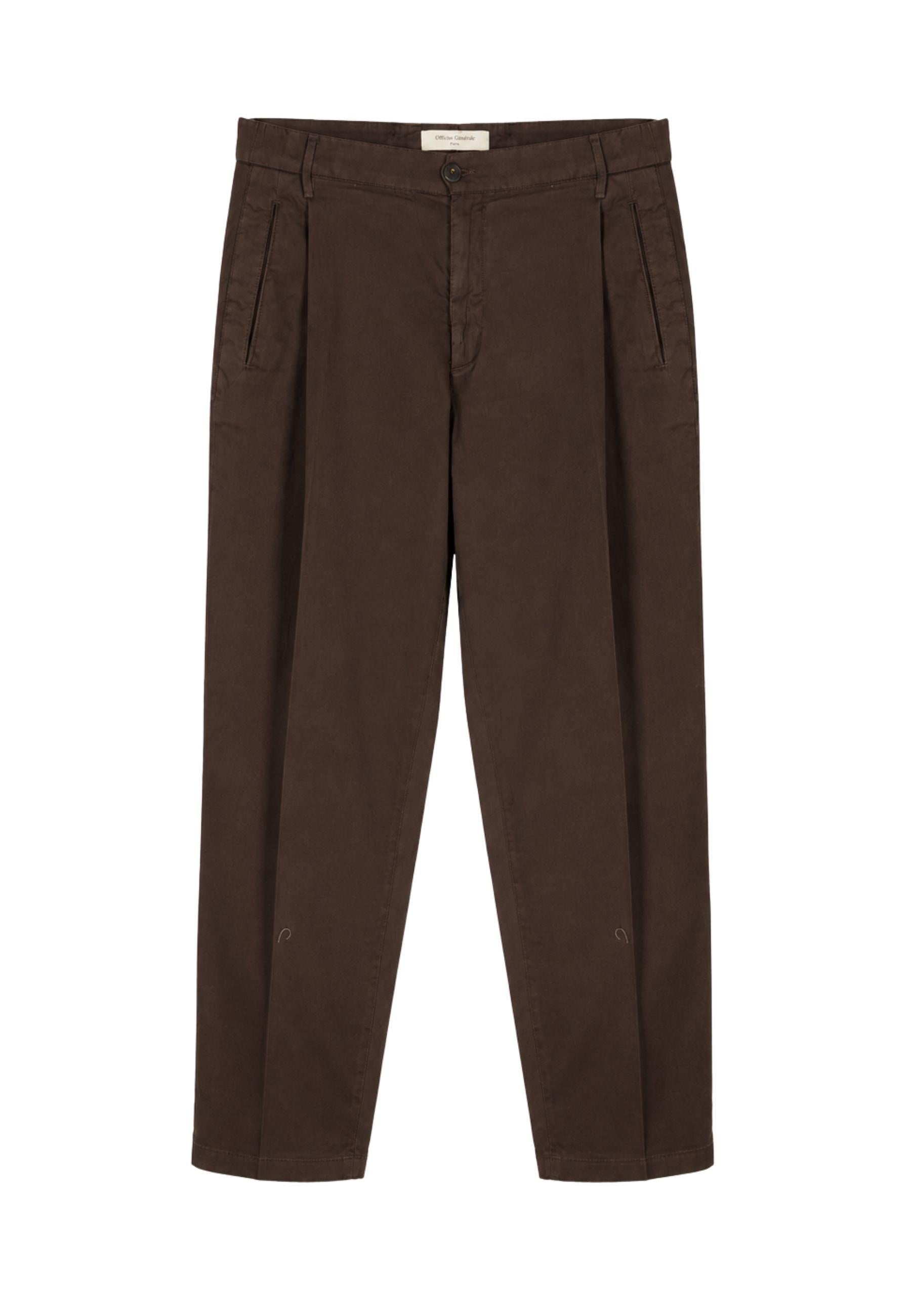 Pantalone Briglia 1949 in puro lino 100% - Marrone scuro 