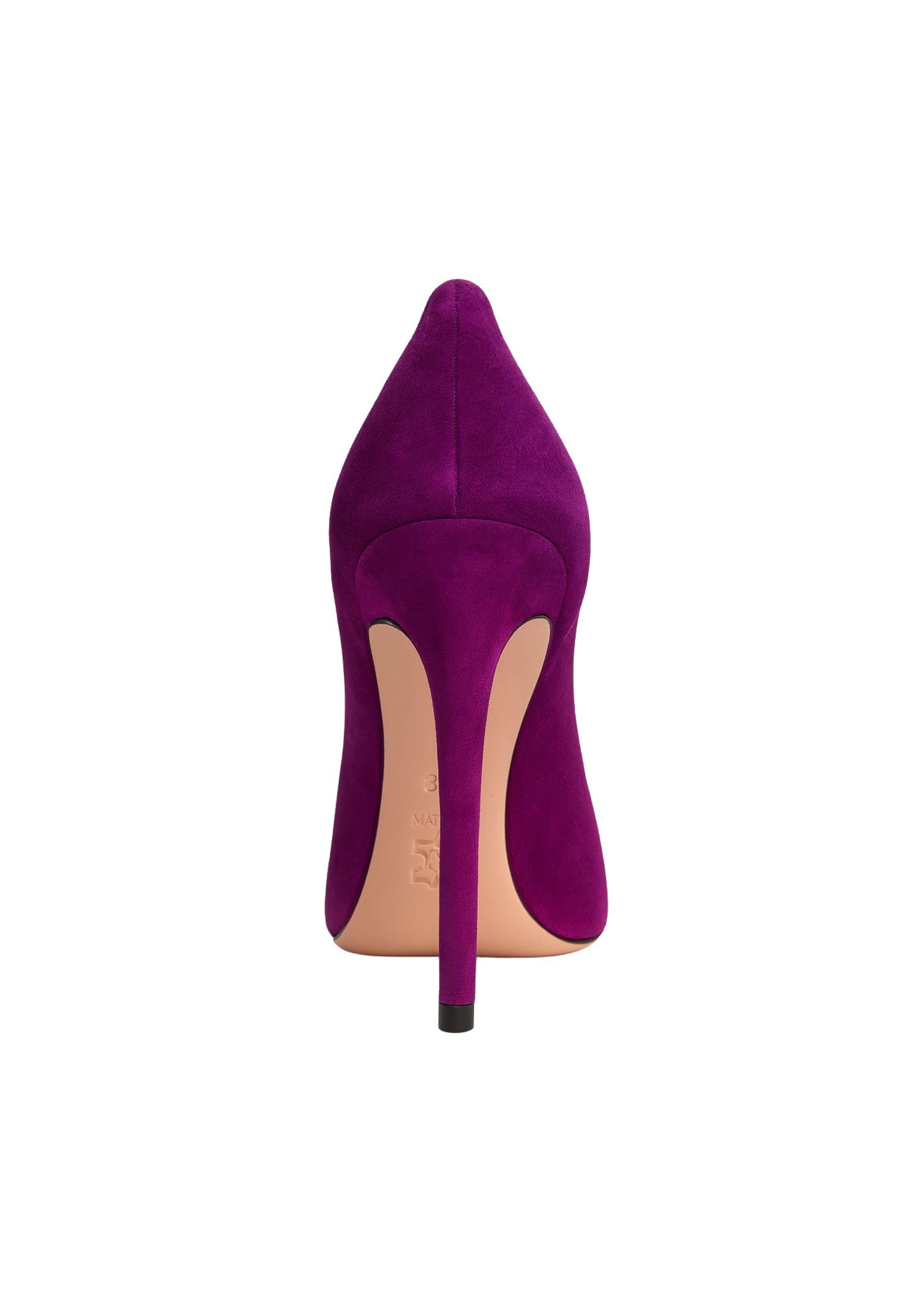 Décolleté in camoscio magenta 